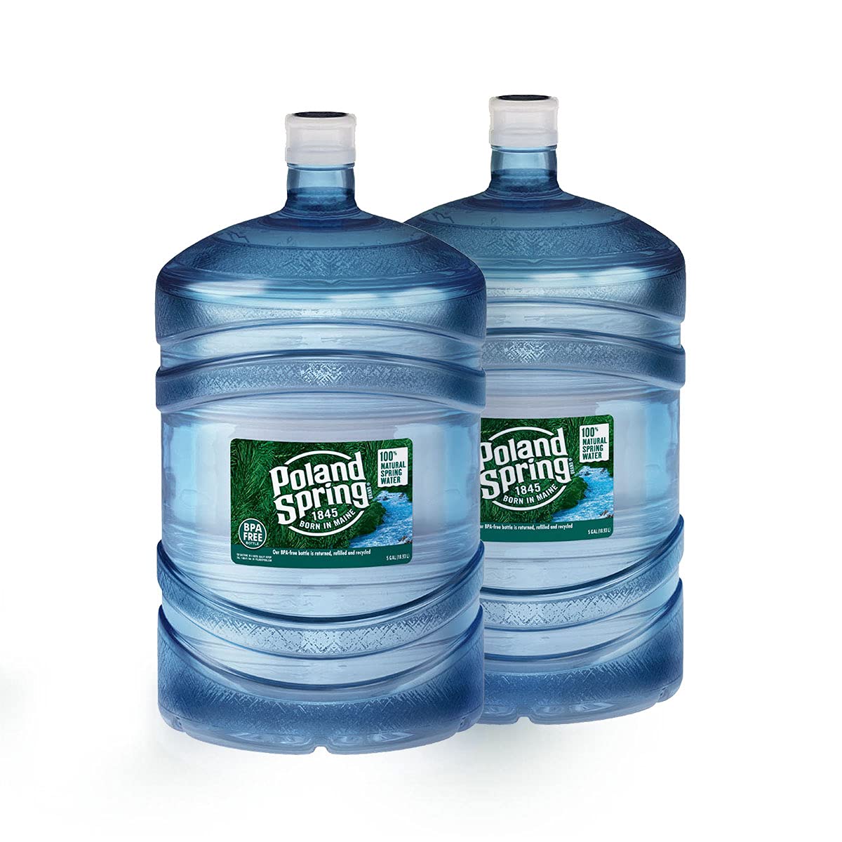 Poland Spring Water 5-Gallon Bottles (2-Pack) for Home & Office Hydration