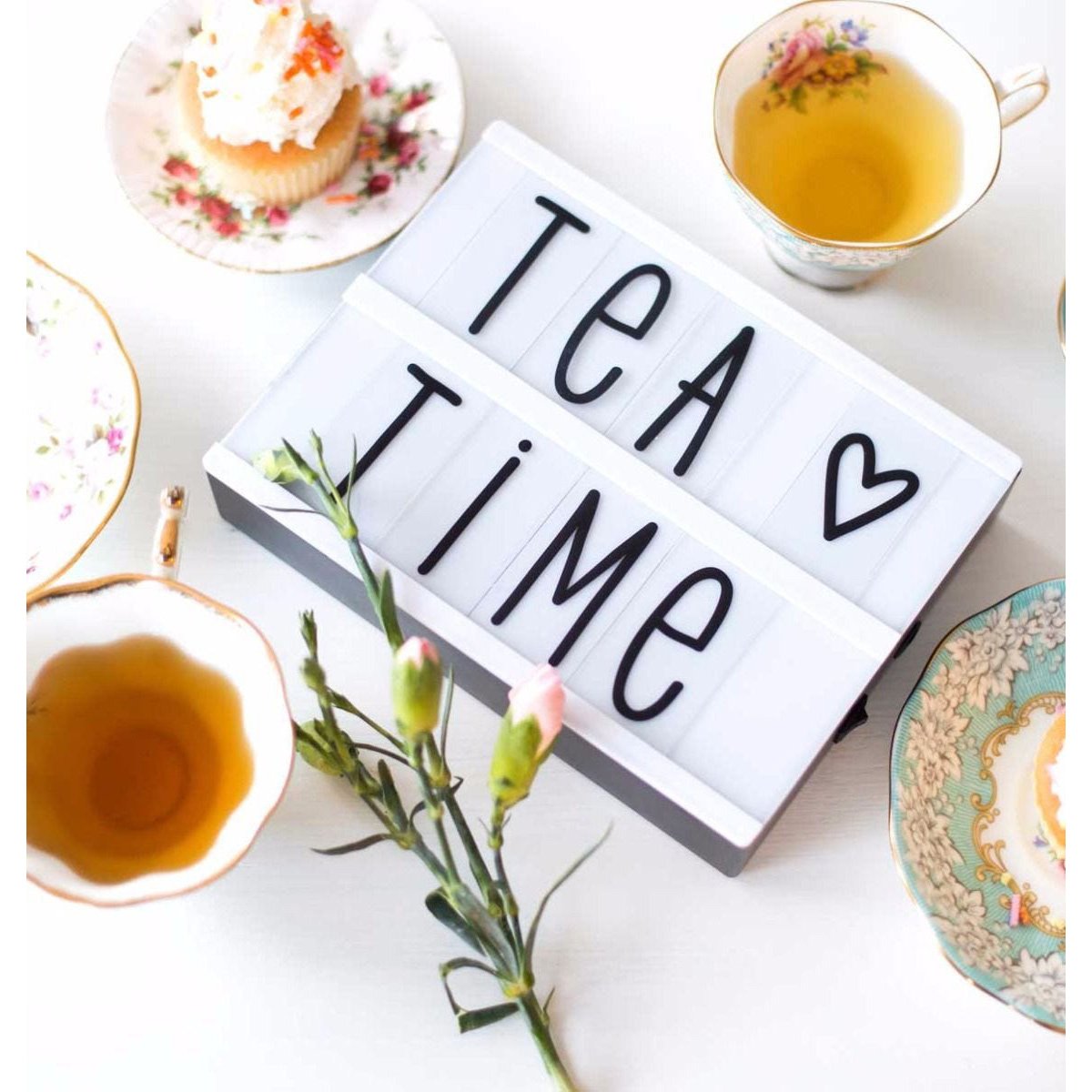 A Little Lovely Company Lightbox Letter Set - Hand Drawn LED Marquee Letters for Home Decor, Wedding & Party Signage - Perfect for Bedroom, Nursery & Event Decorations