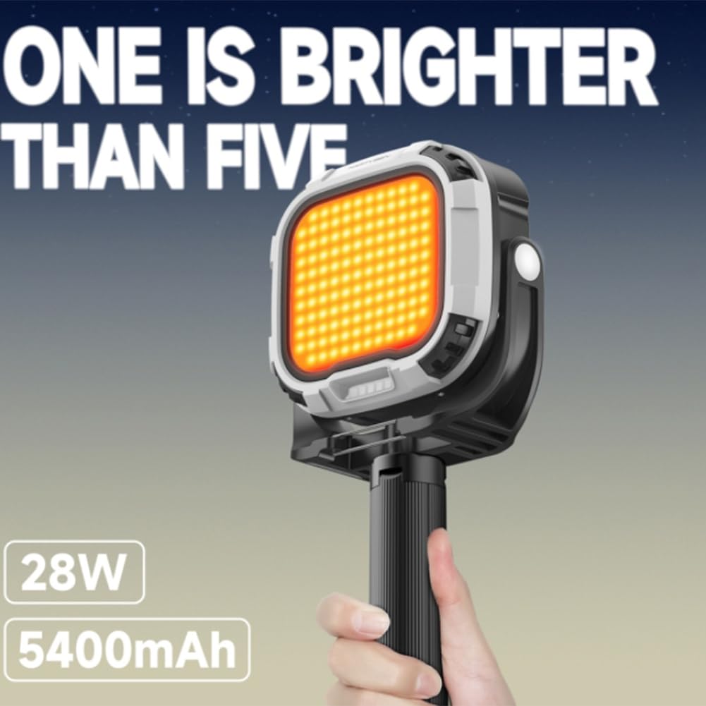 Luejnbogty R7 PRO 28W Magnetic LED Video Light - Portable Fill Light for Photography & Videography - Multifunctional Camera Light with Red Warning Light Handle - Perfect for YouTube, Vlogging, and Studio Shooting