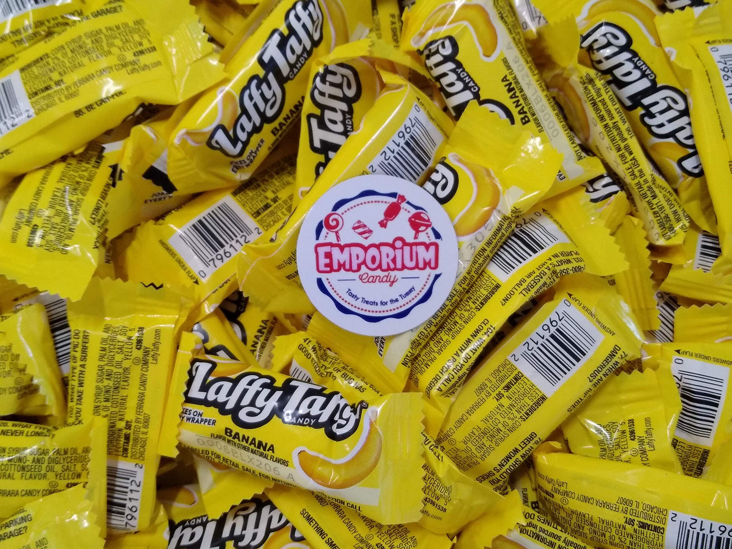 Fresh Banana Taffy Candy - 1.5 lb Bulk Pack of Wrapped Chewy Taffy for Parties, Gifts & Snacking