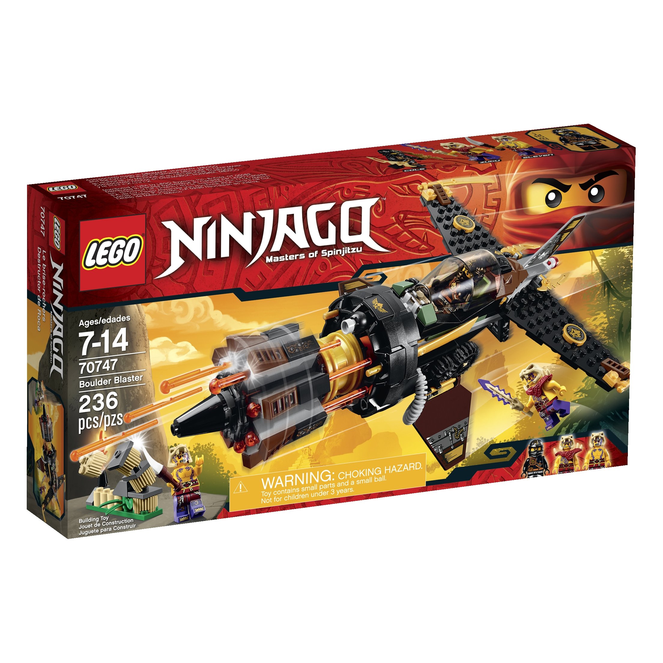 LEGO Ninjago Boulder Blaster Building Toy Set for Kids - Ninja Action Playset with Mini Figures | Perfect for Creative Play, Birthday Gifts & Collectors