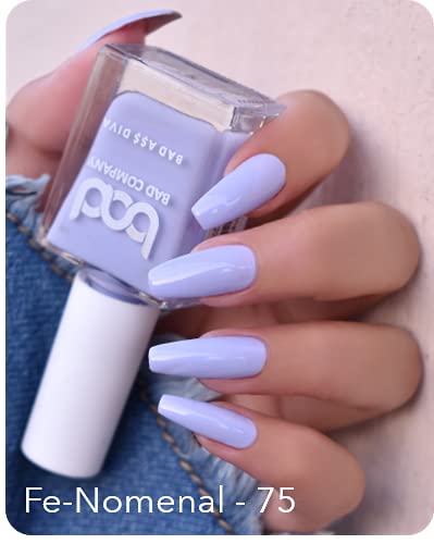BAD COMPANY Non-Toxic Nail Polish Set (10ml x 2) - Quick Dry Long Lasting Nail Lacquer, Pastel Colors 75 & 98 - Perfect for Home Manicures, Parties & Gift Giving