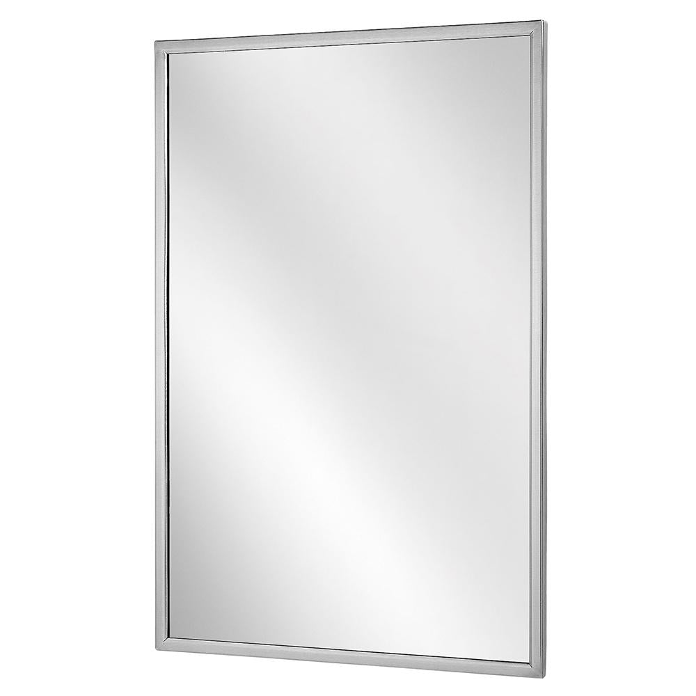 Bradley 780 018 Bradex Framed Surface Mount Mirror - Satin Finish for Bathroom, Bedroom & Vanity Decor | Adjustable Angle Design