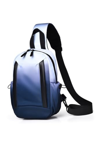 Shoulder Sling Bag = White+Blue