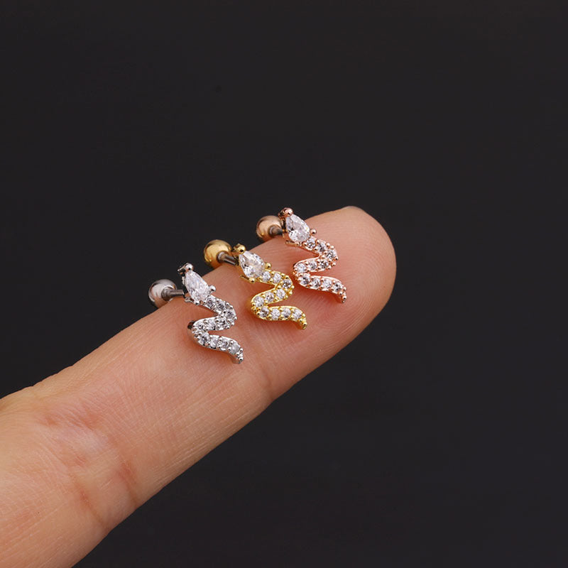 20G Cartilage Upper Lobe Second Hole Piercing Studs - Hypoallergenic Stainless Steel Earrings for Women | Perfect for Daily Wear, Work & Special Occasions
