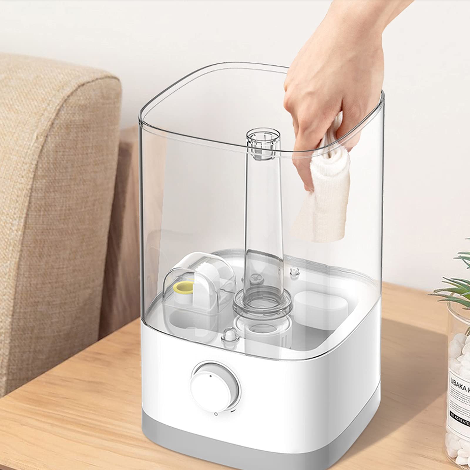 Ultrasonic Air Humidifier & Essential Oil Diffuser for Bedroom, Home, Baby Nursery - Auto Shut-Off, Super Quiet Mist - Perfect for Dry Air Relief, Aromatherapy & Better Sleep