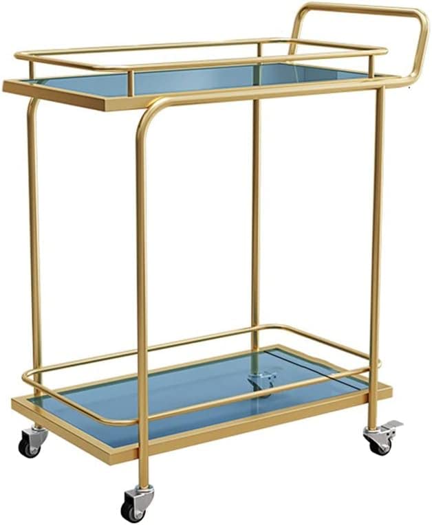 Double Layer Food Delivery Cart - Hotel & Restaurant Serving Trolley, Cake & Tea Cart for Home Storage - Perfect for Catering, Events & Household Use