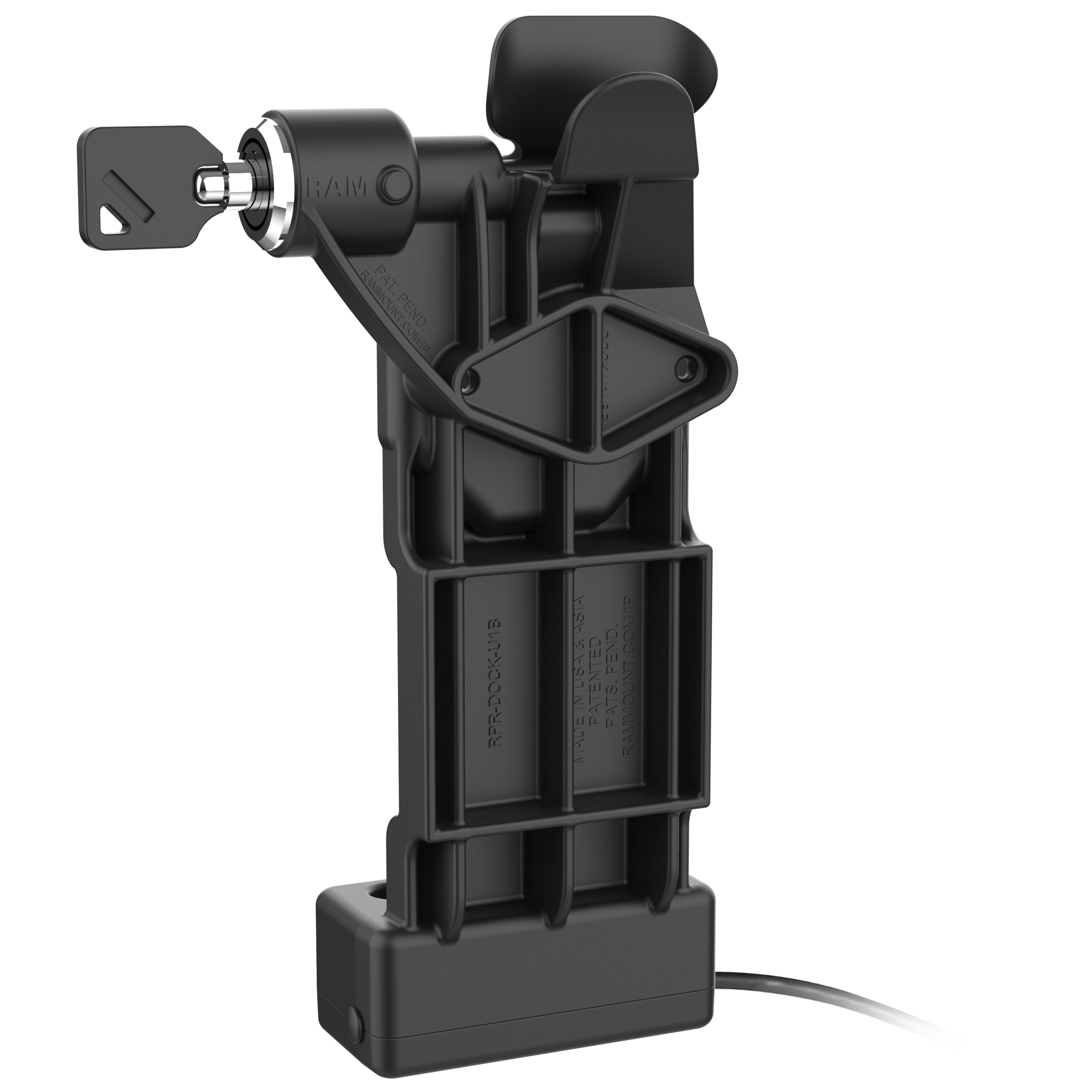 GDS® Uni Conn™ Right Locking Powered Dock (RAM GDS DOCKLR U1CPU) - Secure Charging Station for Laptops & Mobile Devices - Ideal for Office, Home & Travel Use