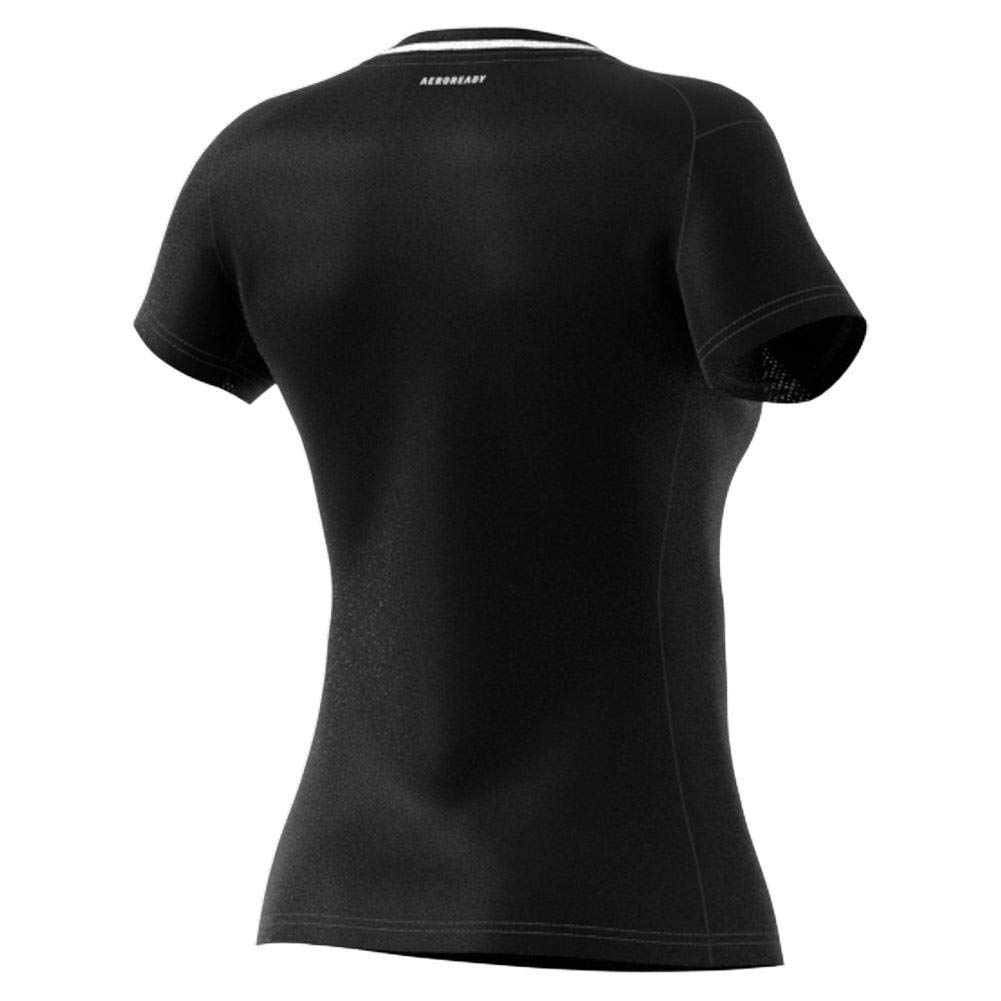 Adidas Freelift Match Black Women's Tennis Shirt - Breathable Performance Top for Women (Black/White, XL) | Perfect for Tennis, Gym Workouts & Casual Wear