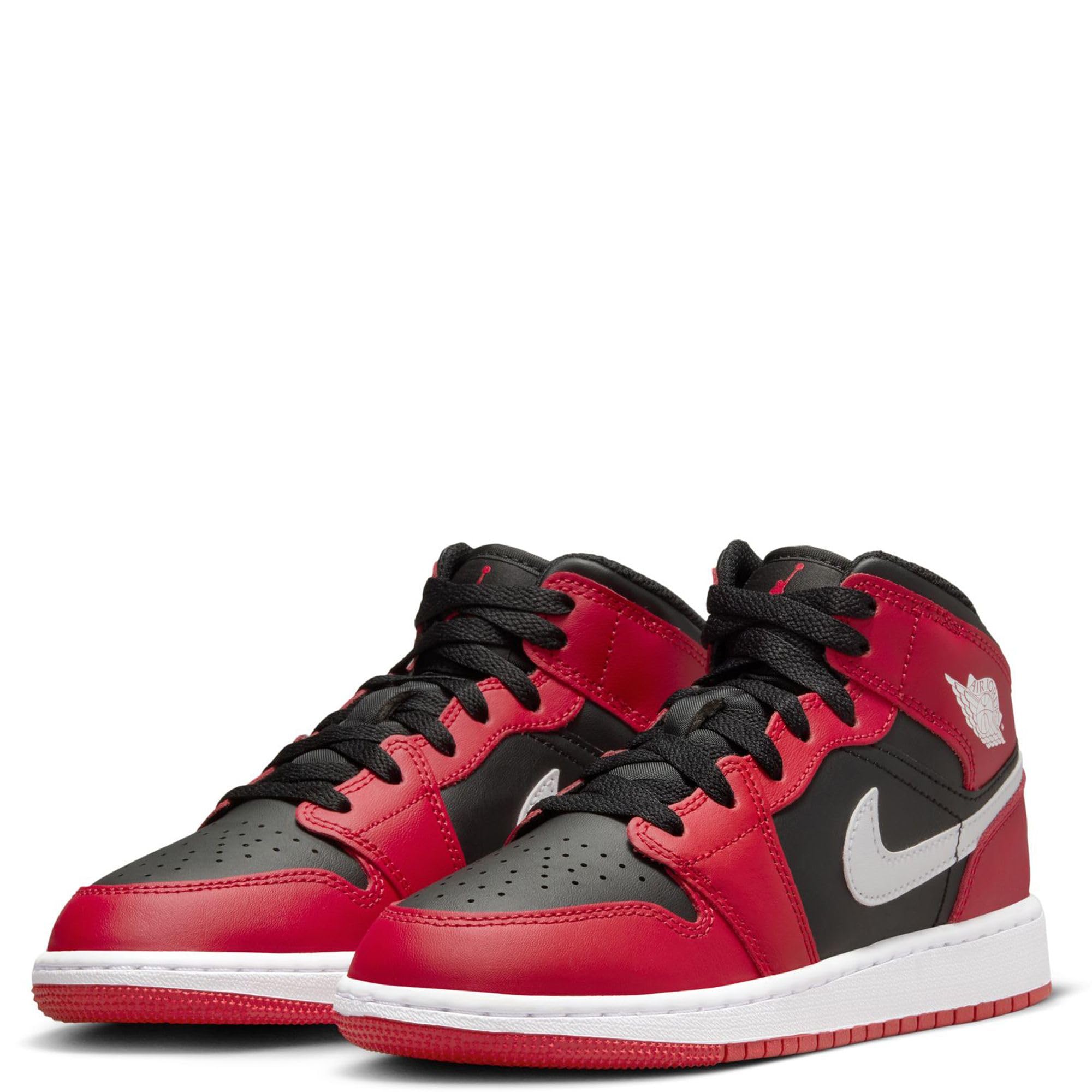 Air Jordan 1 Mid (GS) Big Kids Basketball Shoes - Comfortable Sneakers for Boys & Girls - Perfect for School, Sports & Casual Wear