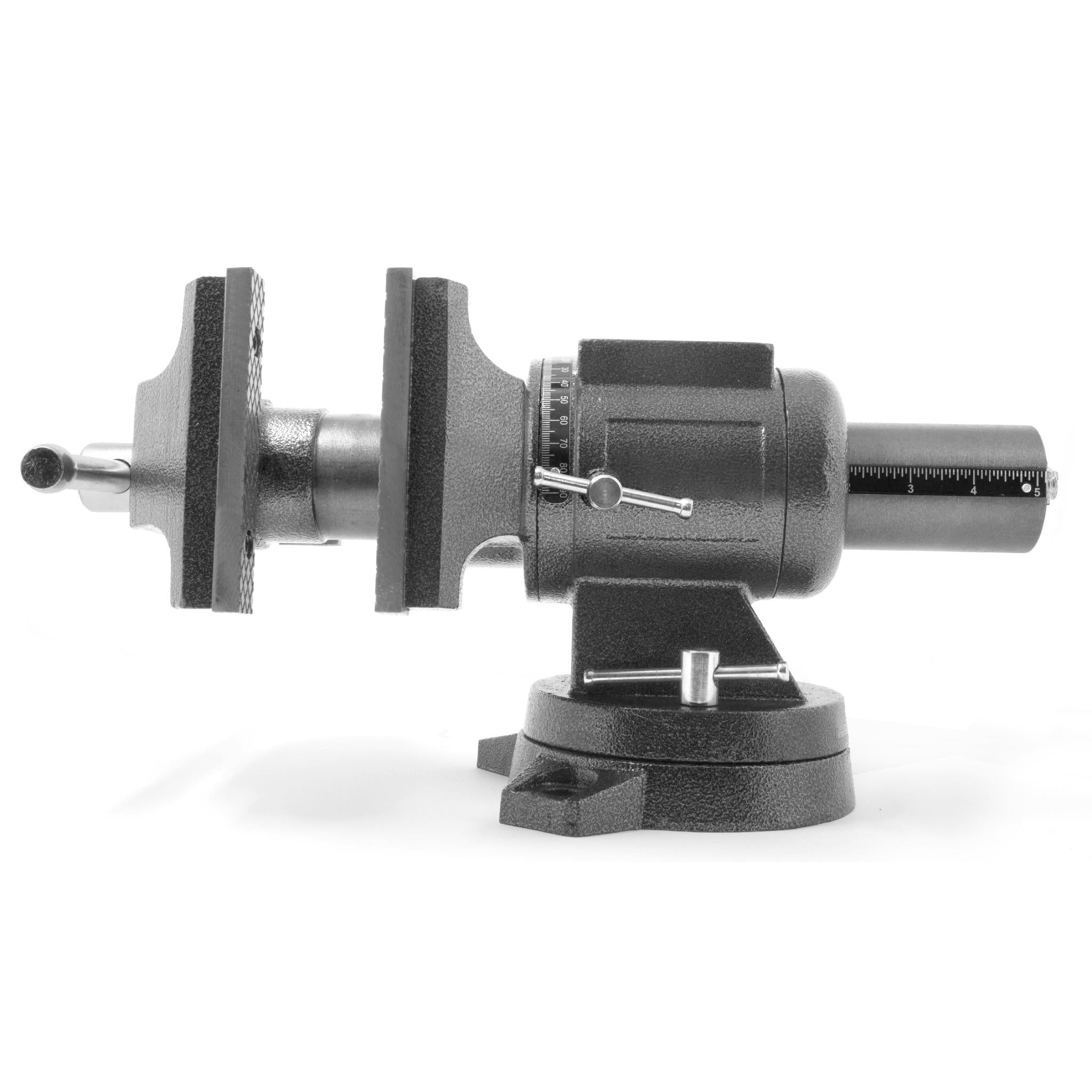 WEN MPV502 5-Inch Heavy Duty Cast Iron Bench Vise with 360° Swivel Base - Multi-Purpose Workbench Clamp for Woodworking, Metalworking & DIY Projects