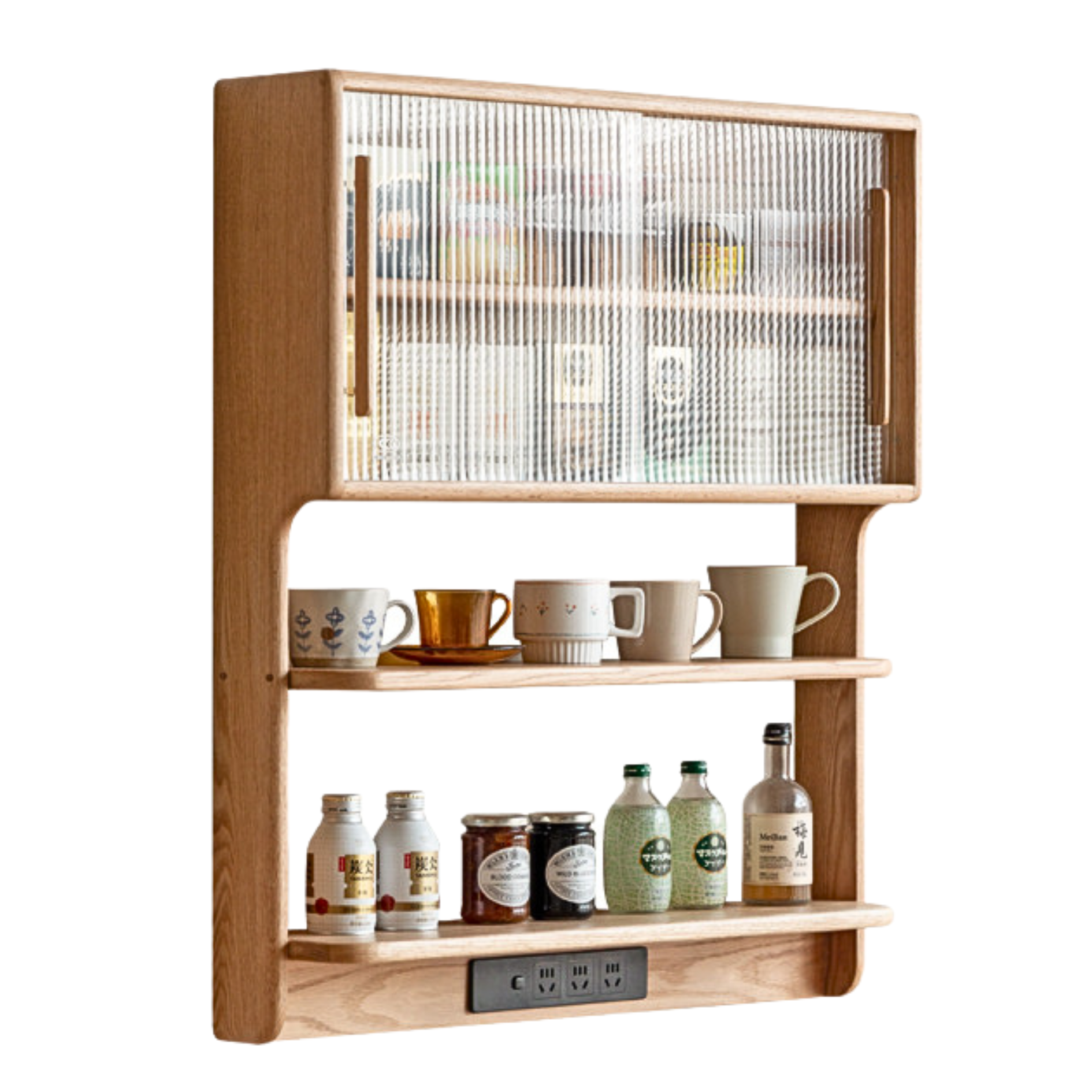 30.7х6.7х35.8 inch / 78х17х91 cm / Natural wood color/ Oak Hanging cabinet