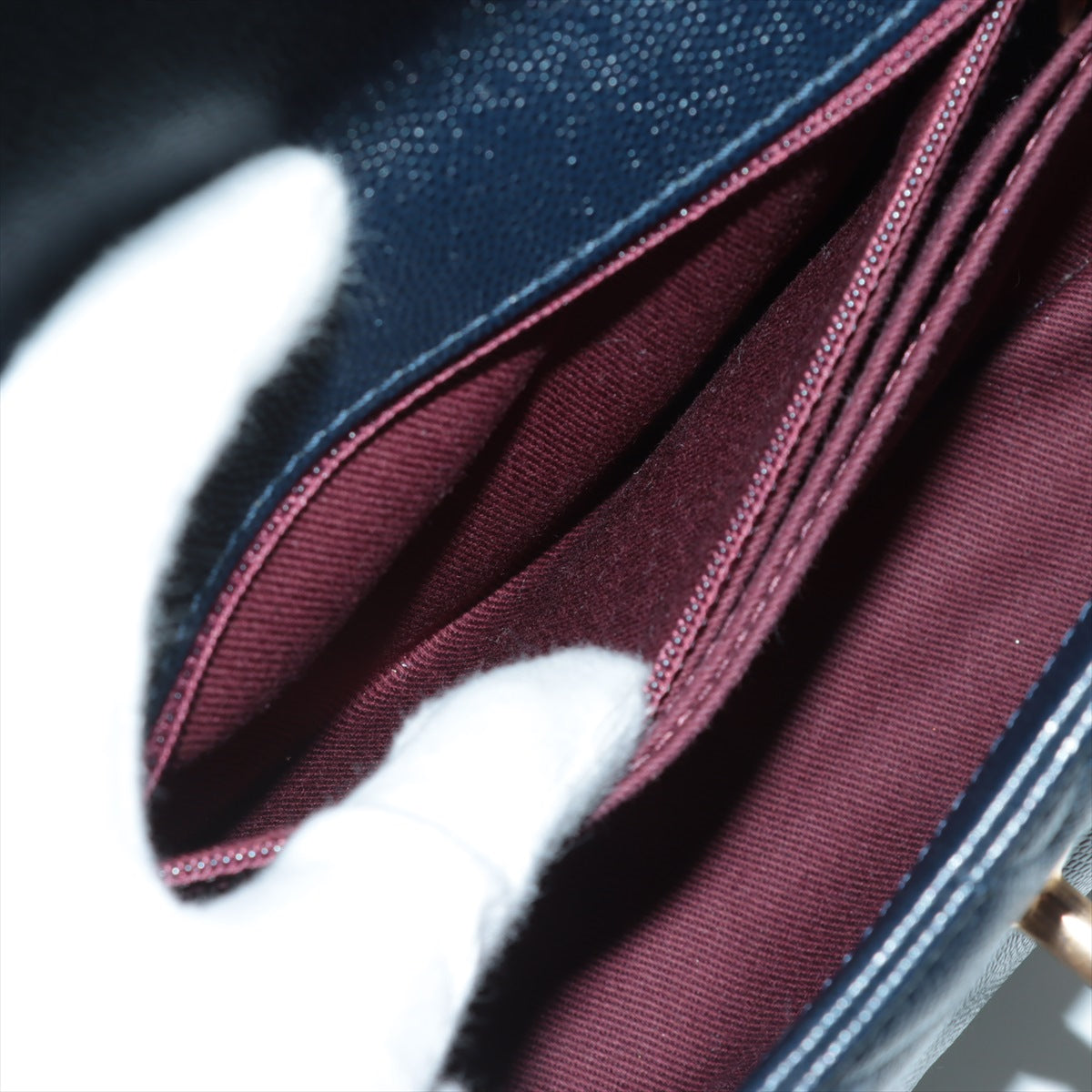 Chanel Small Chevron Coco Handle Bag in Navy Caviar Leather - Perfect for Work, Evening Events & Luxury Fashion Accessories