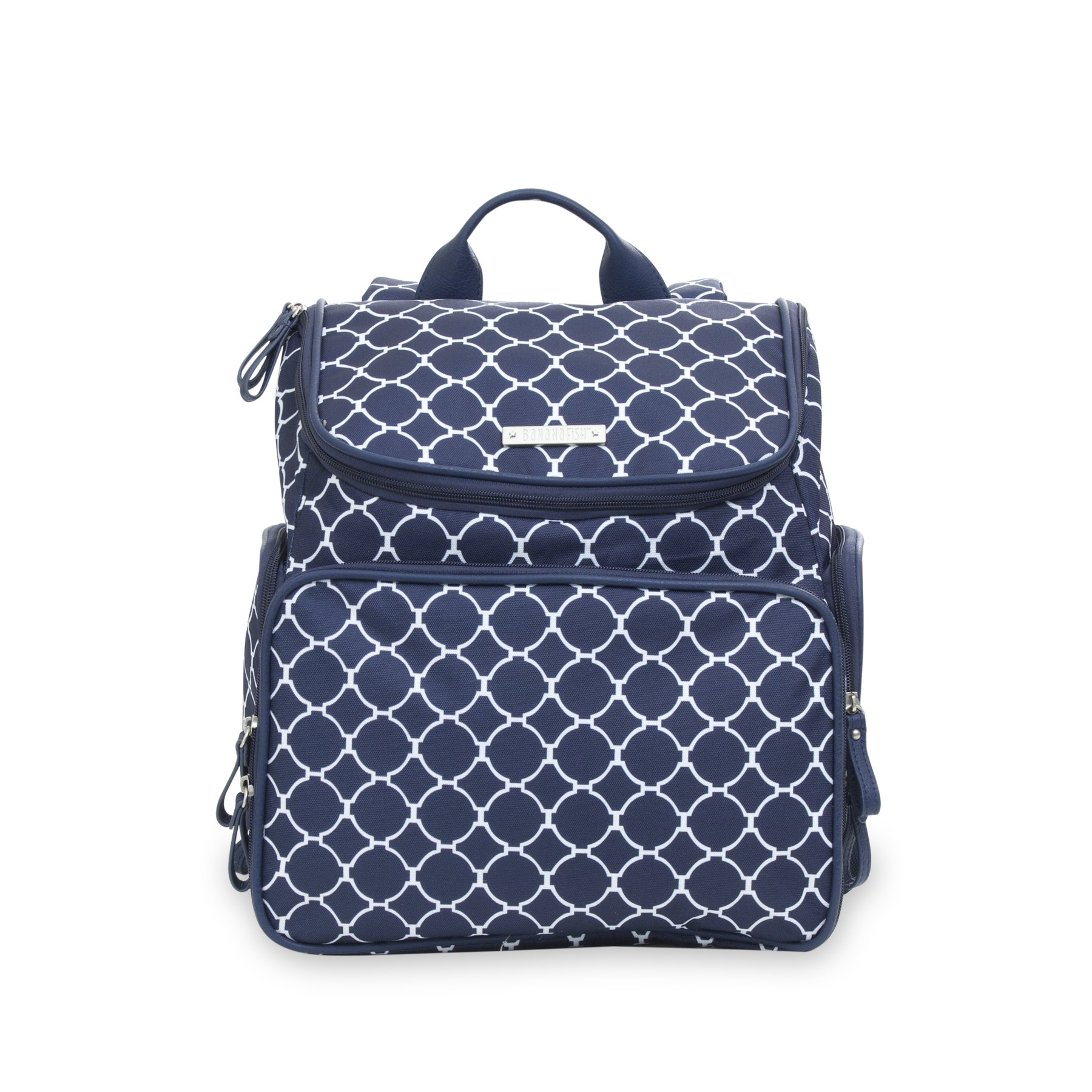Bananafish Large Breast Pump Backpack for Travel - Insulated Cooler Pockets & Accessory Storage - Fits Medela, Spectra & Major Brands (Blue/White) - Perfect for Working Moms, Hospital Visits & On-the-Go Pumping