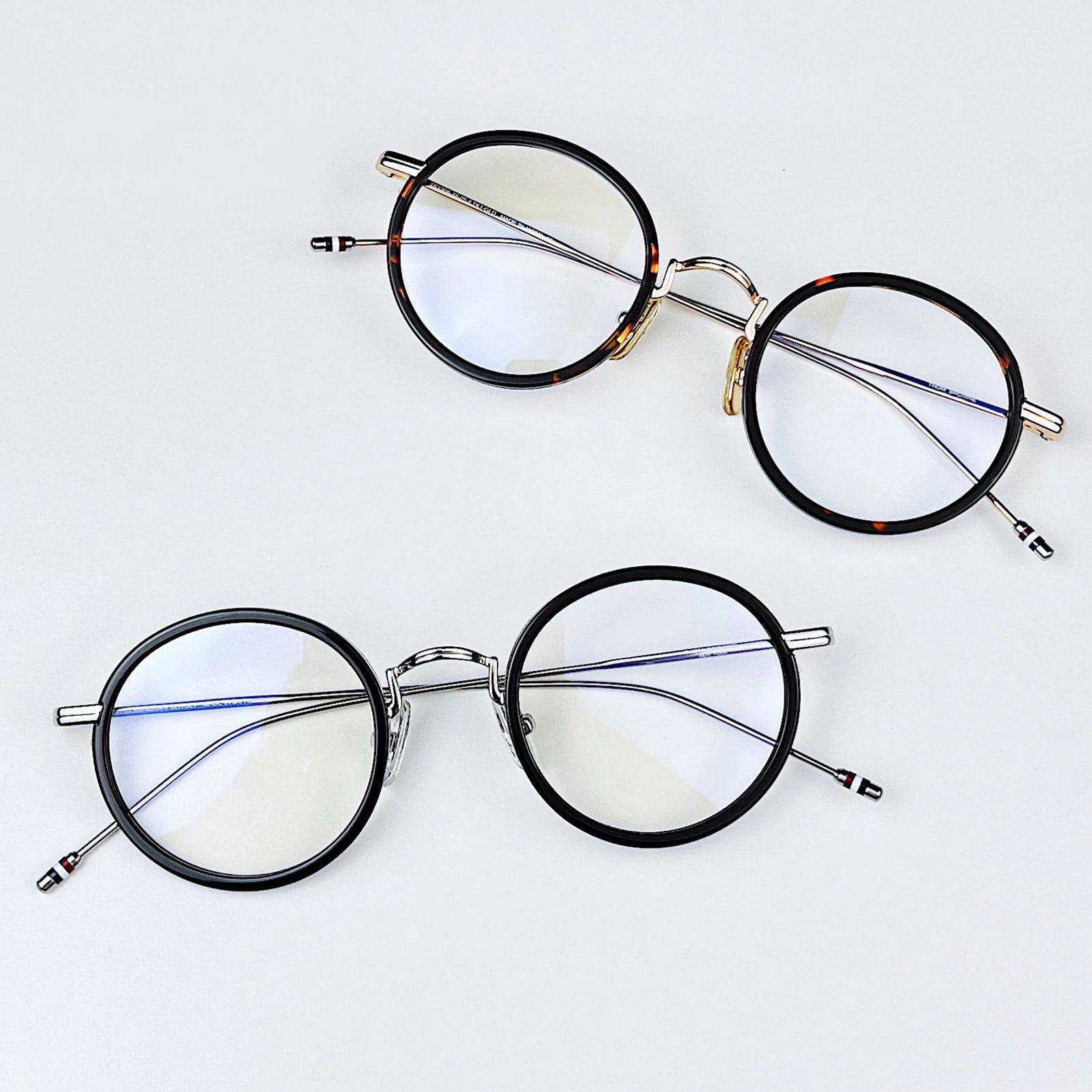 Stylish Black Unisex Acetate & Alloy Round Eyeglasses Frame X906 - Perfect for Reading, Work, and Fashion Accessories