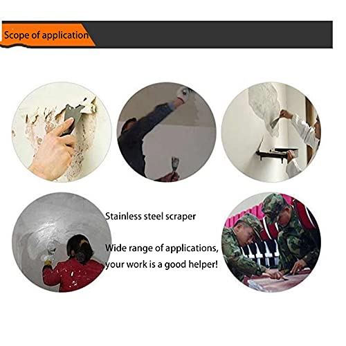 Stainless Steel Paint Scraper - Professional Drywall & Plaster Spatula for Wall Repair, Painting & Decoration - Perfect for DIY Home Improvement & Wall Texture Projects