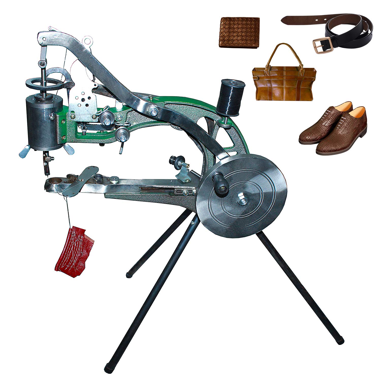 Upgraded 10-Bearing Shoe Repair Hand Sewing Machine | Manual Cobbler Stitcher with Nylon Thread for Shoes, Bags, Clothes, Quilts & Outerwear | Perfect for Home Repairs, DIY Projects & Professional Shoe Mending