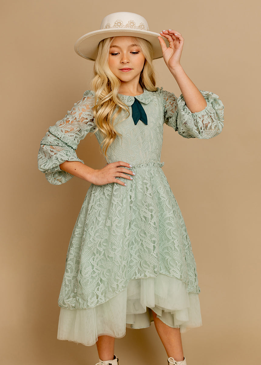 Paris Petticoat Dress in Light Seaglass - Elegant A-Line Skirt for Women | Perfect for Weddings, Parties & Vintage Style Outfits