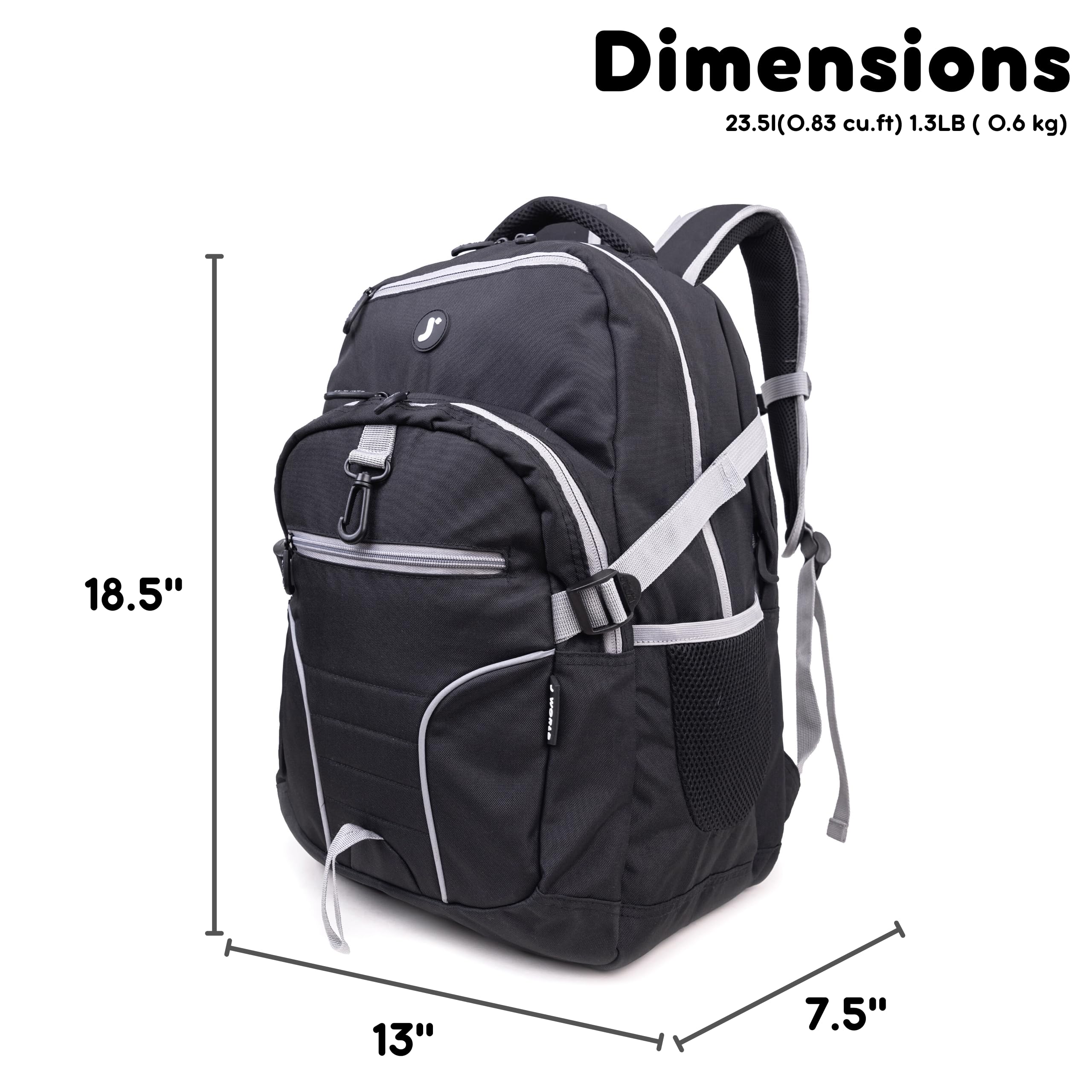 J World New York Atom Multi-Compartment Laptop Backpack - 18.5