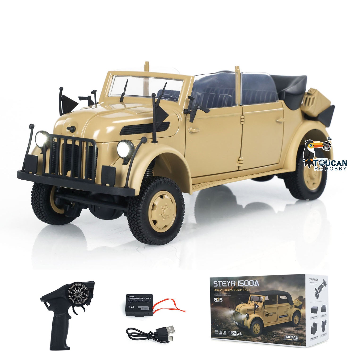 1/18 HG4 51 4x4 RC Command Vehicles - 4WD Off-Road Remote Control Car with Sound, Light & Smoke - Upgraded ESC Servo Motor for Crawling & Racing - Perfect for Outdoor Adventure & Backyard Play