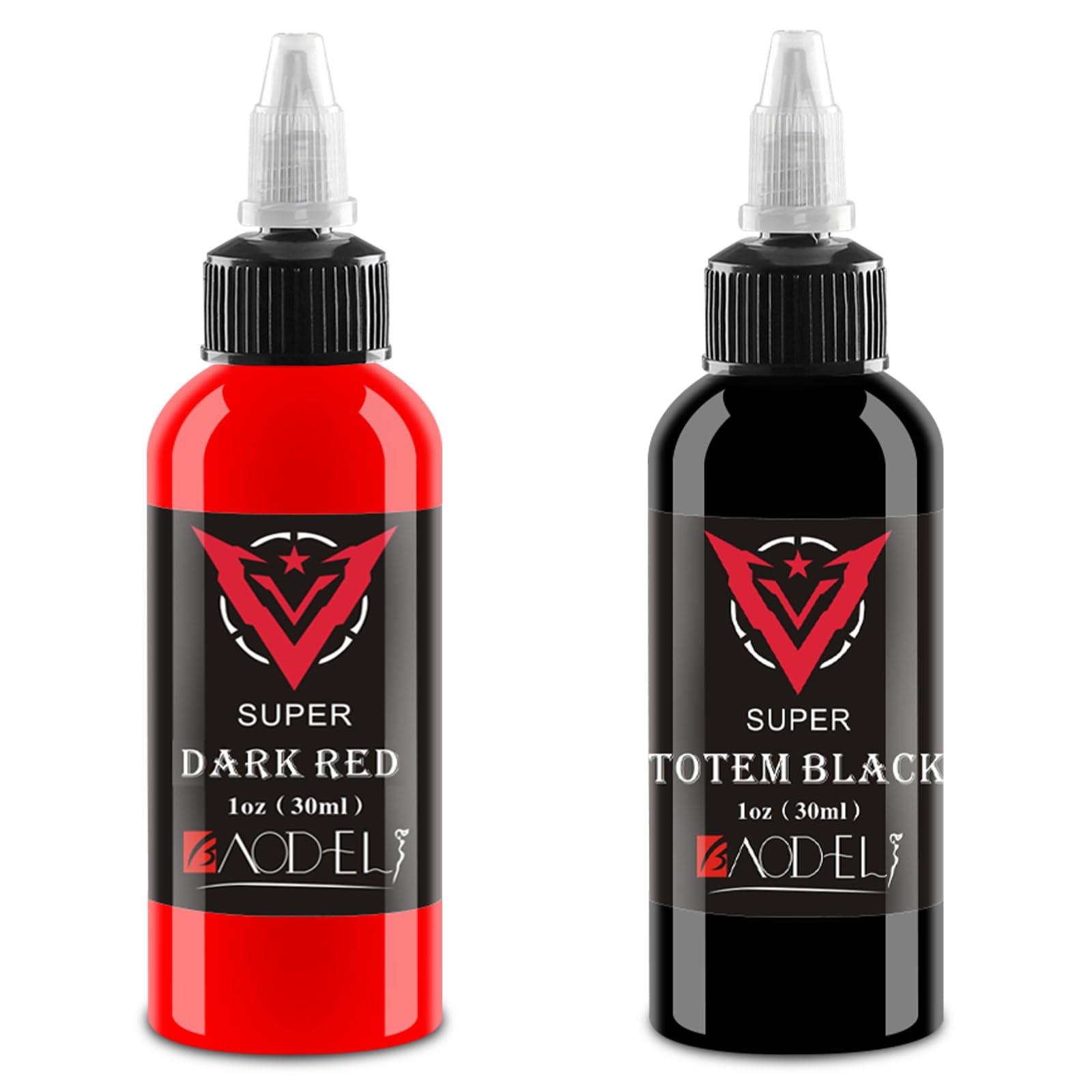 1oz Professional Tattoo Ink Set - Black & Red Tattoo Ink Kit (30ml/Bottle) for Tattoo Artists & Body Art - Perfect for Permanent Makeup, Sleeve Tattoos & Artistic Designs - High Quality Pigment Ink for Smooth Application & Vibrant Colors