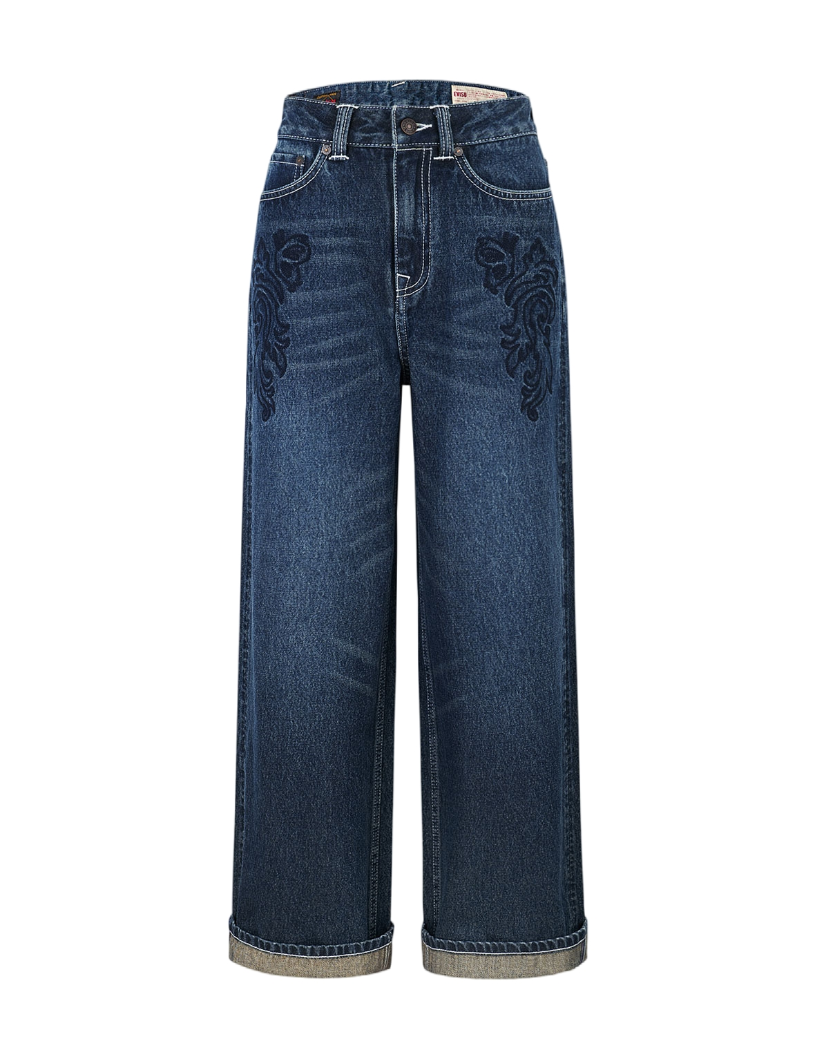 Butterfly and Seagull Embroidered Wide Leg Jeans for Women - Boho Chic High Waist Denim Pants - Casual & Festival Fashion Outfit