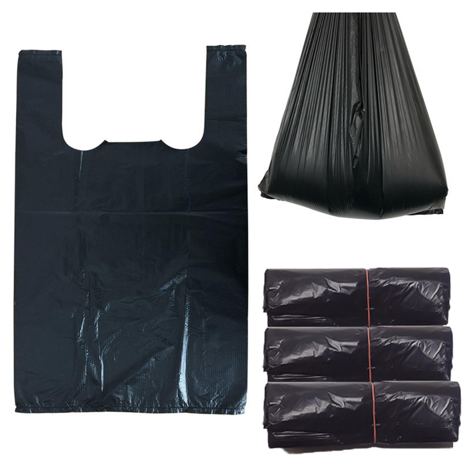 Sanitary Napkin Disposal Bags - 300 Count Small Black Plastic Trash Bags with Handles for Tampons & Feminine Hygiene Products | Discreet & Odor-Controlling | Perfect for Travel, Home, Office & Public Restrooms