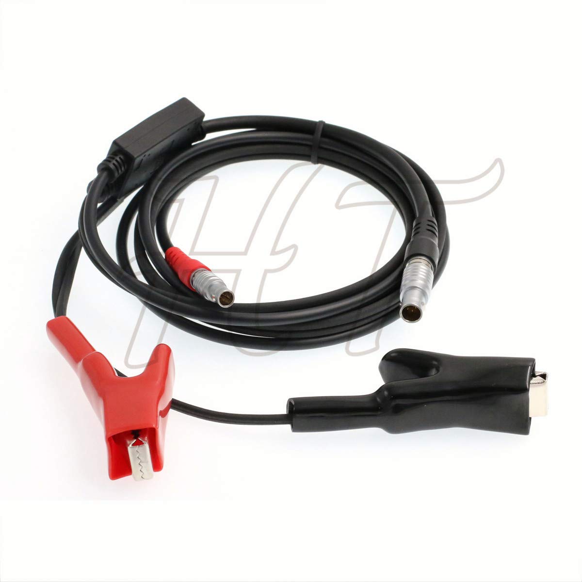 HangTon South Galaxy G1 S86 KOLIDA RTK GPS PDL Radio Data External Battery Power Y Cable - 5-pin Black Red Clips (5pin Radio) - Perfect for Surveying, Construction & Agricultural Equipment Connectivity