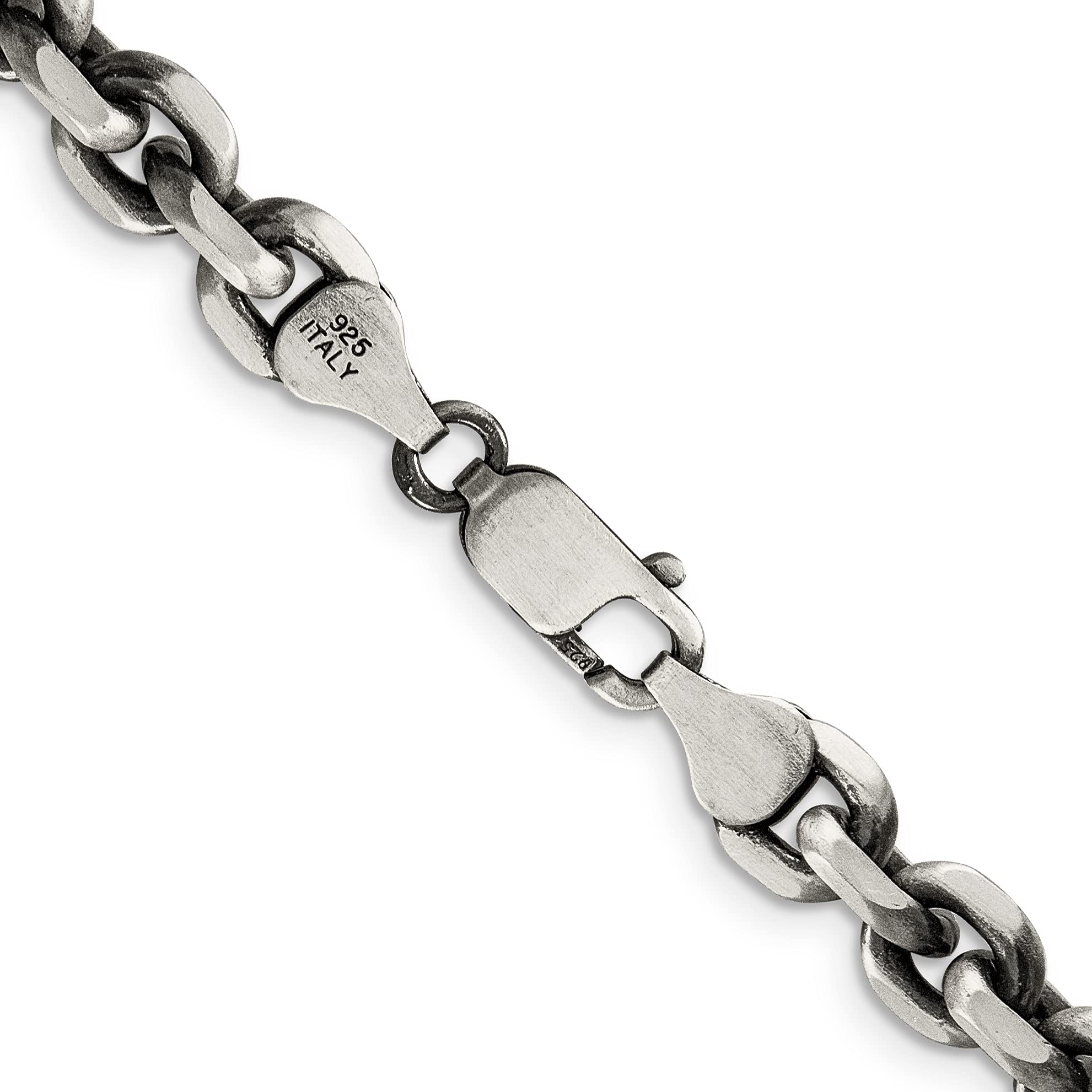 Vintage Sterling Silver 7.0mm Double Curb Elongated Open Link Chain Necklace for Women - Perfect for Layering, Gift Giving & Everyday Elegance