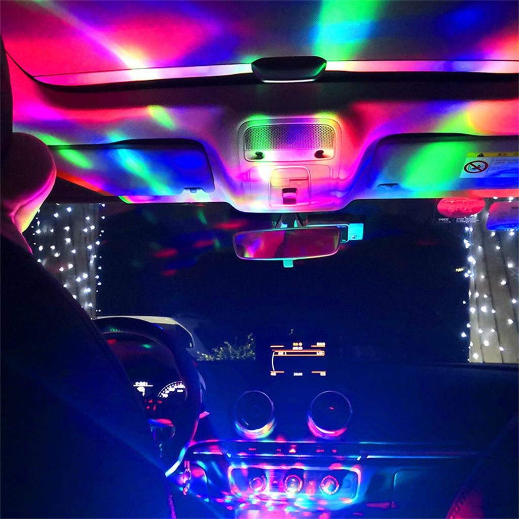 Magic USB Sound-Activated LED Night Light - Mini Color Changing RGB Lights for Christmas, Bedroom, Party (White, One Size) - Perfect for Holiday Decor, Kids Room & Mood Lighting