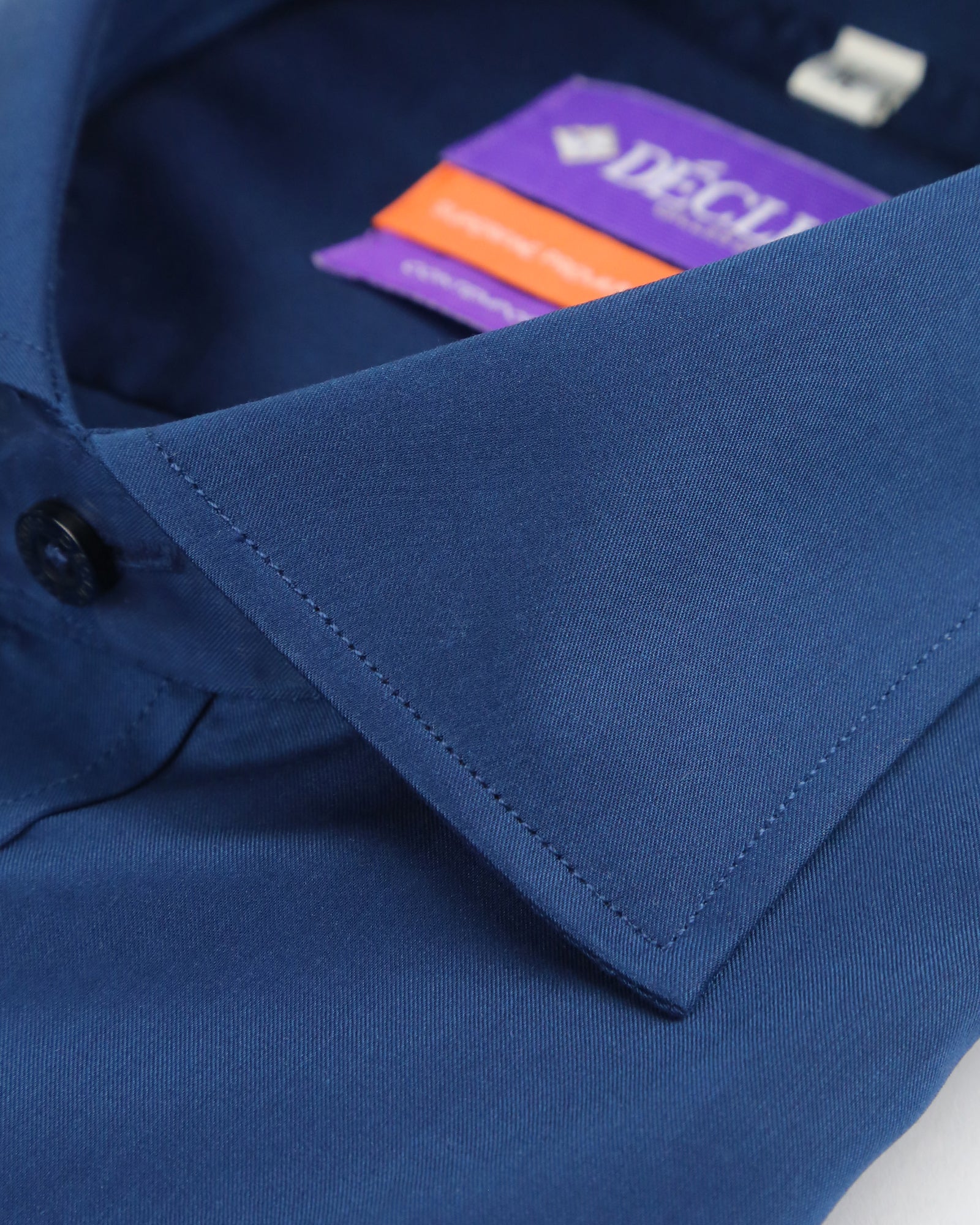 DÉCLIC Karsten Plain Shirt for Men - Stylish Casual Button Down Shirt in Petrol Blue | Perfect for Office, Date Night & Everyday Wear
