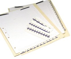 Blue Border Tabbies Exhibit Labels 71-80, 100-Pack for Organizing Files & Displays