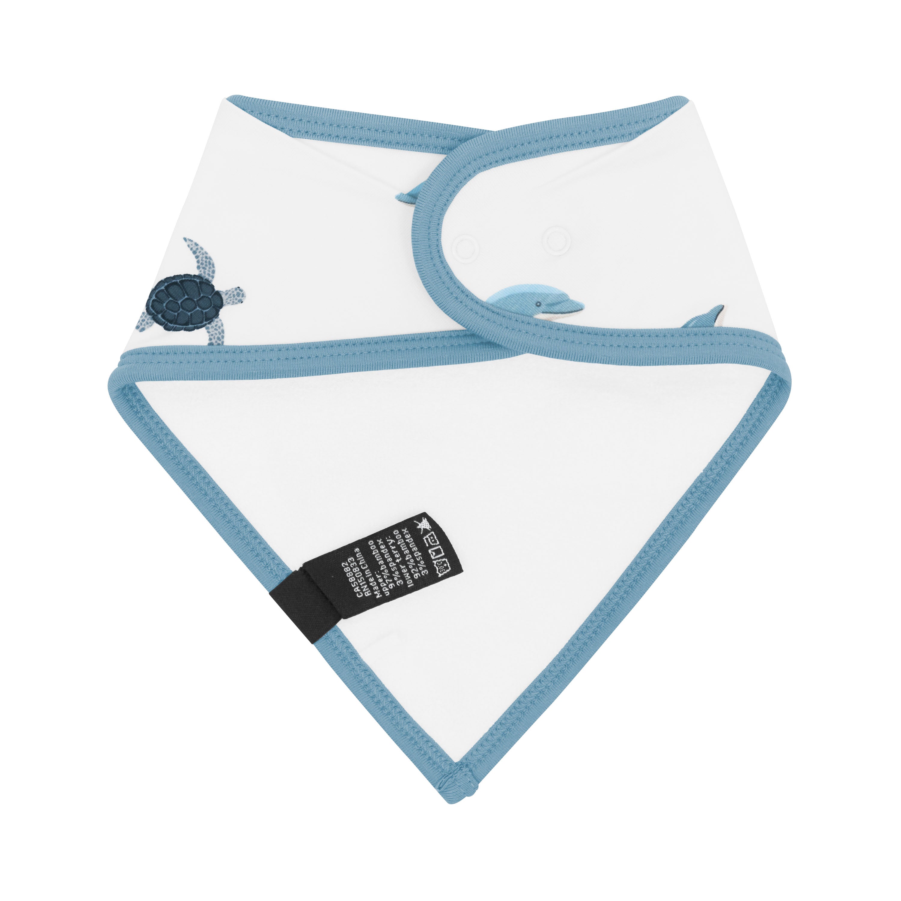 Adorable Dolphin Print Baby Bib - Soft & Absorbent for Mess-Free Feeding - Perfect for Infants & Toddlers at Home or On-the-Go