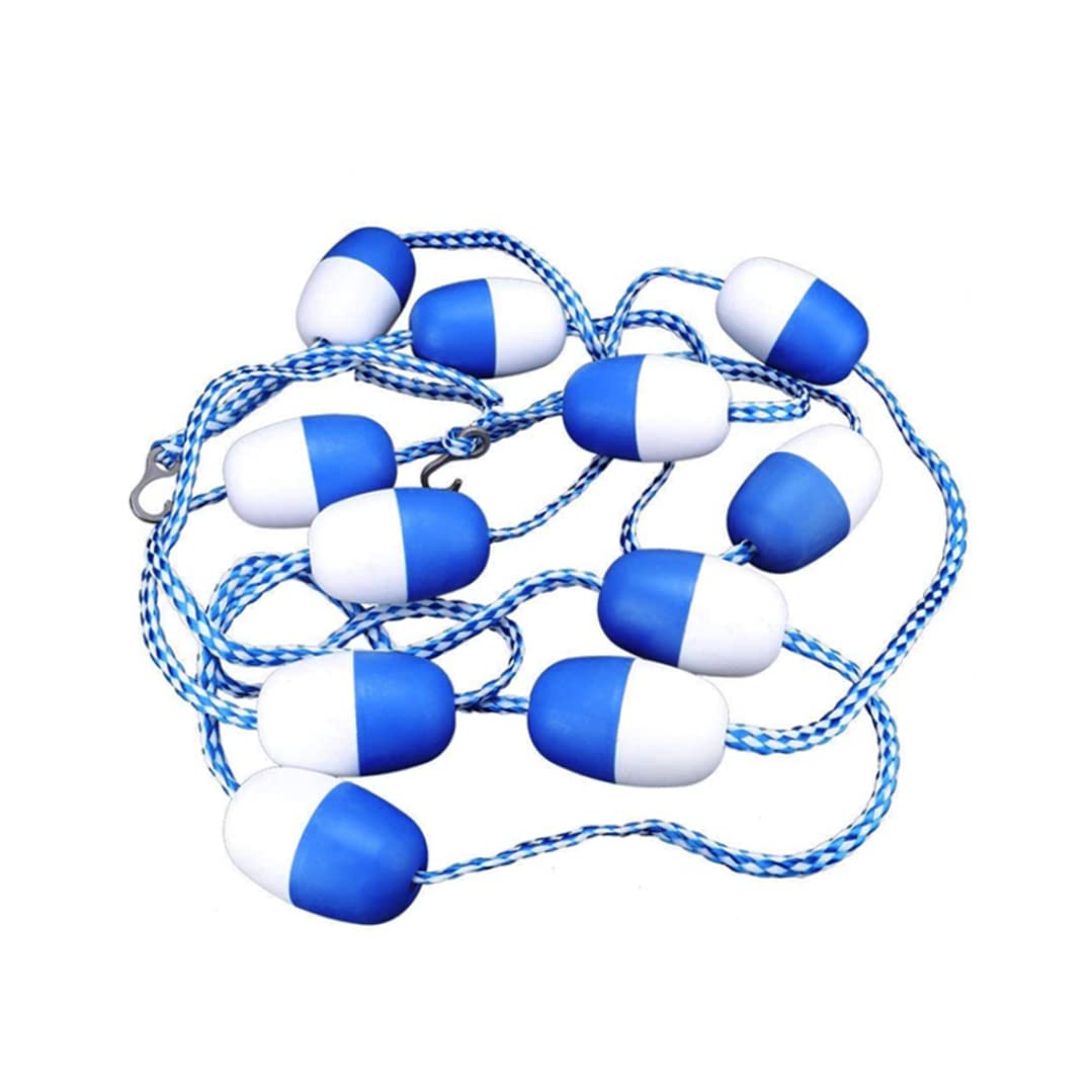 Havamoasa 16ft Swimming Pool Safety Divider Rope with Hooks - Heavy Duty Lane Line for Lap Swimming, Water Aerobics & Pool Safety - Perfect for Backyard Pools, Community Pools & Swim Training