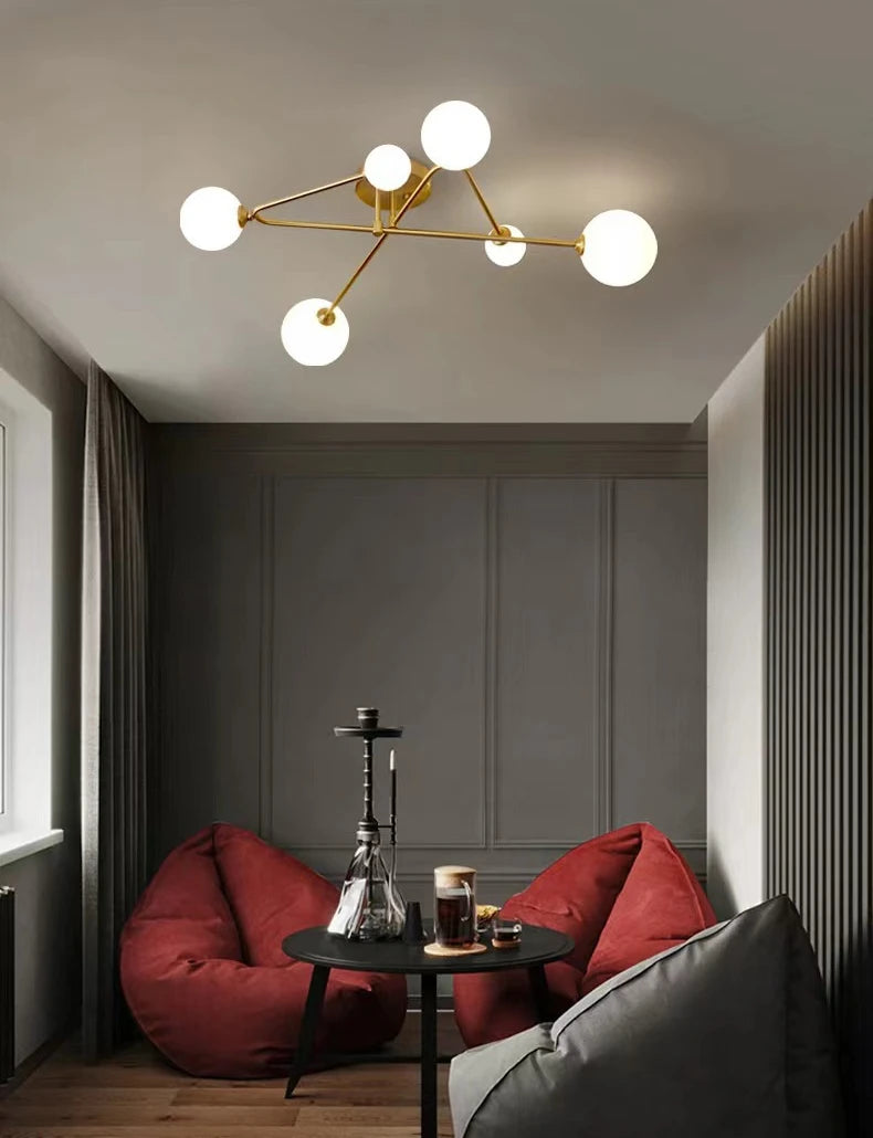 Modern Rong Head Ceiling Lamp - Stylish LED Chandelier Light Fixture for Living Room, Bedroom, Dining Room - Perfect for Home Decor and Ambient Lighting