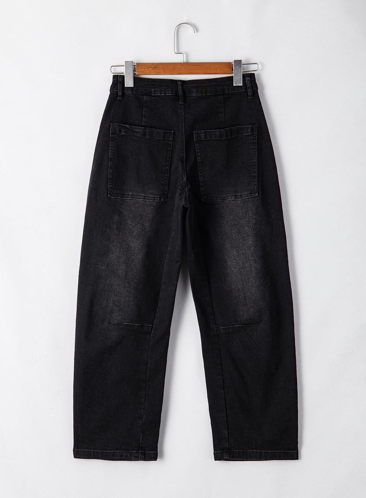 EVALESS Women's High Waisted Baggy Barrel Jeans - Wide Leg Boyfriend Denim Ankle Pants for Casual Outfits, Streetwear & Everyday Comfort