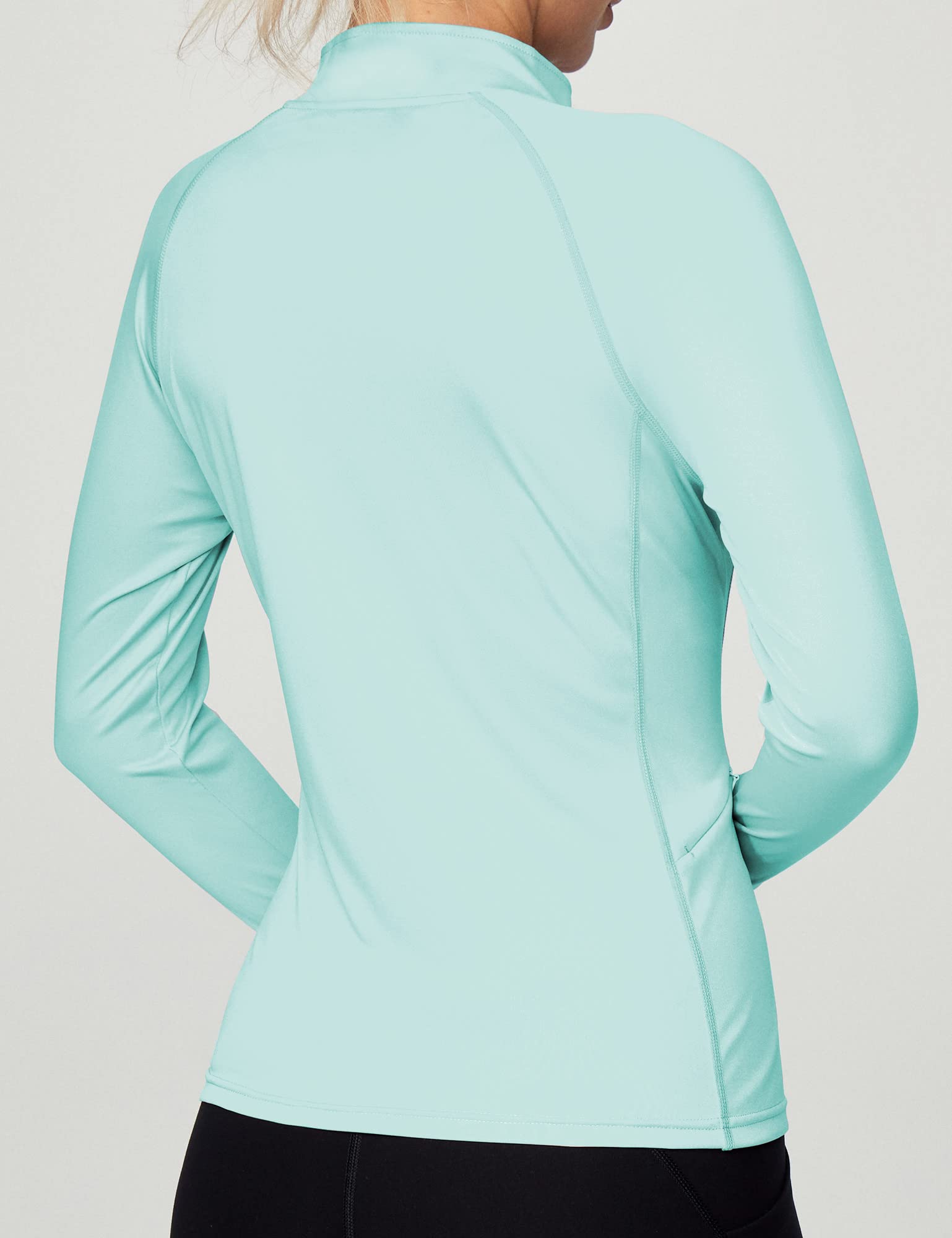 Ewedoos Women's Long Sleeve Rash Guard UPF 50+ Sun Protection Swim Shirt with Pockets - UV Protective Swimwear for Surfing, Swimming & Beach Activities