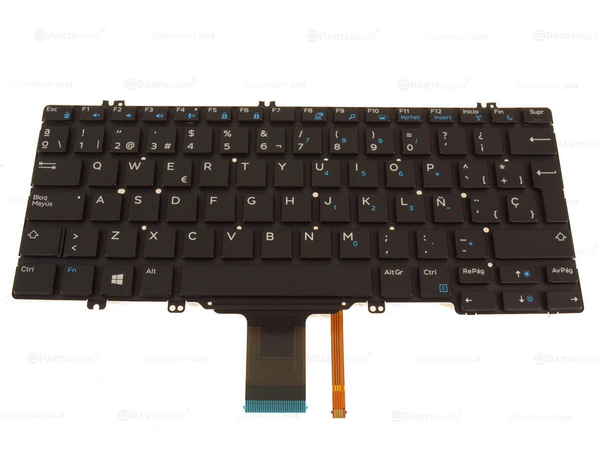 Original Dell OEM Latitude 5289 7280 5280 7380 Laptop Backlit Keyboard (FJD8V) - Compatible with Spanish Layout, Perfect for Business & Remote Work