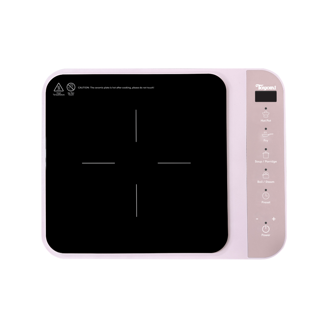 TOYOMI 1500W Digital Induction Cooktop with Free Stainless Steel Pot - Portable IH Cooker for Home, Office & Camping - Fast Heating & Energy Efficient Electric Stove