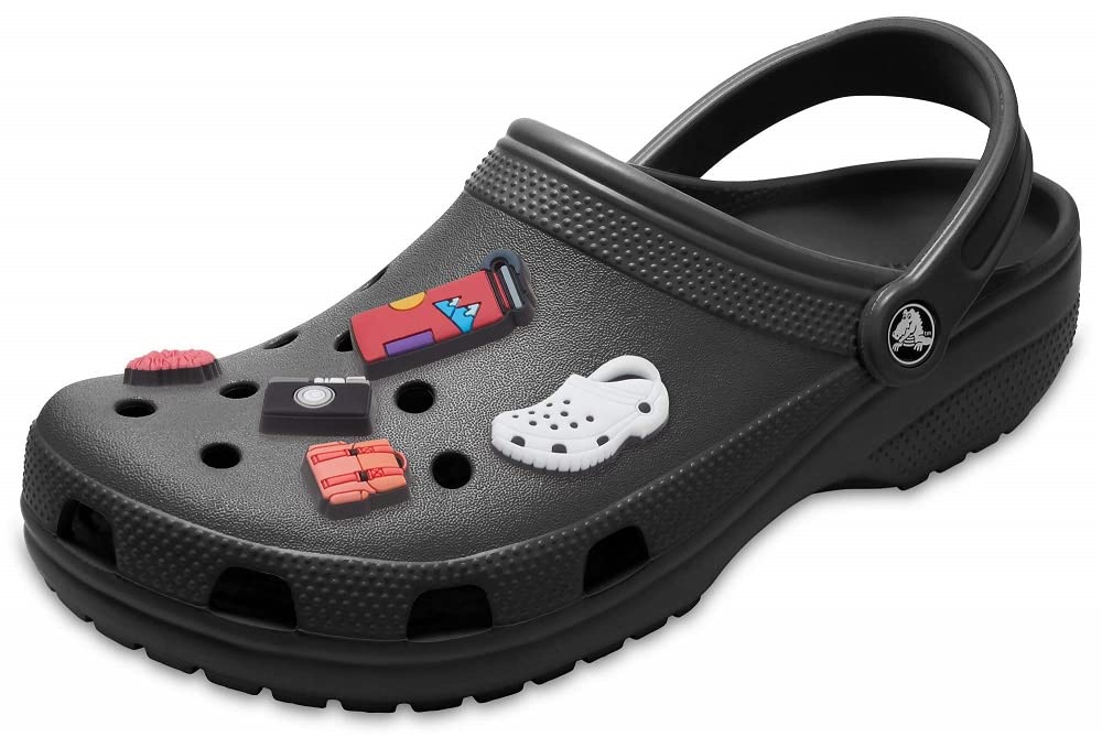 Crocs Classic Clog for Men & Women with 5-Pack Jibbitz Charms - Comfortable Slip-On Shoes for Casual Wear, Work, and Outdoor Activities
