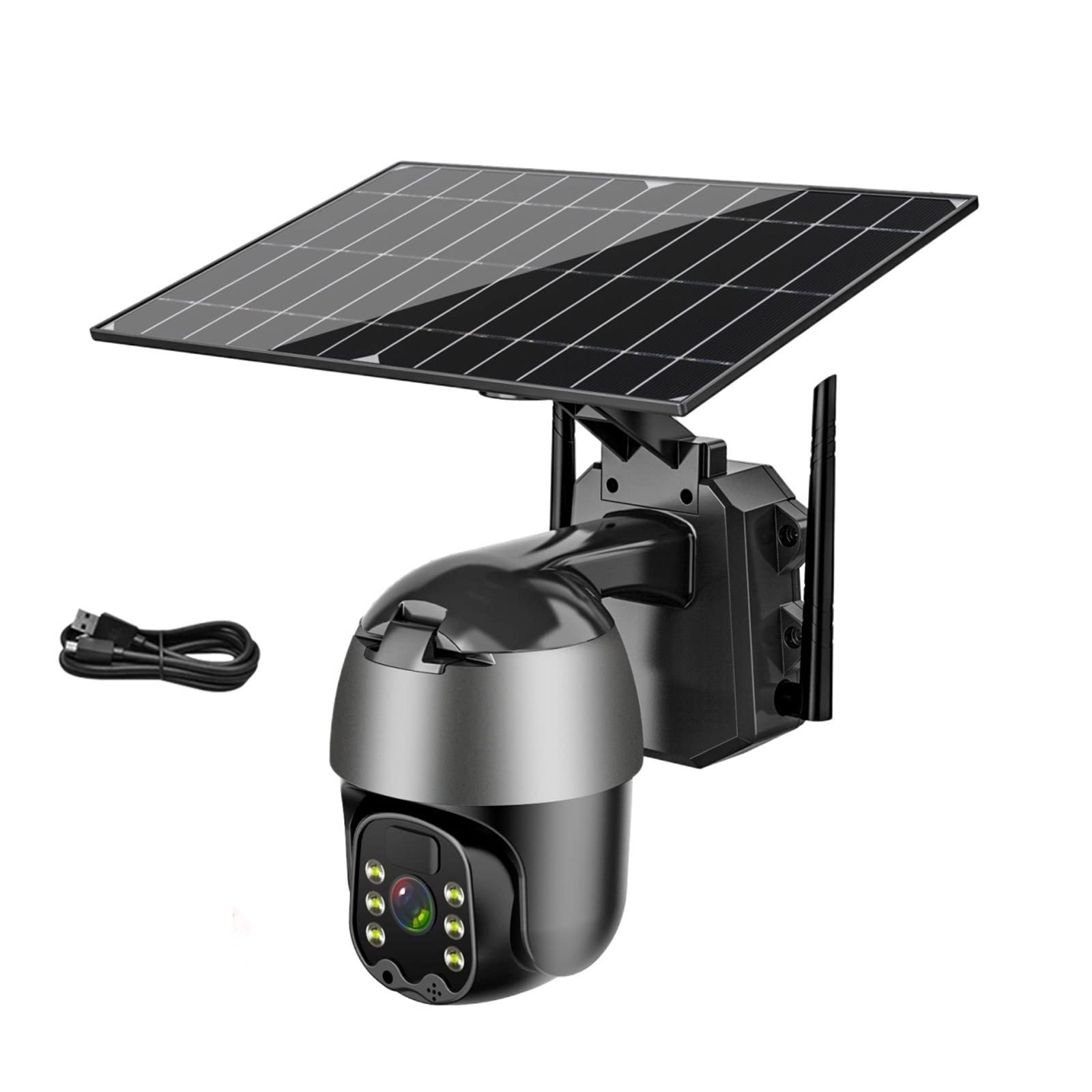 MEIVIYA 5MP Outdoor Security Camera with 6W Solar Panel, 4G SIM Card Slot, Audio, PTZ & Wireless IP Surveillance - Ideal for Home, Farm & Business Security (Includes 128GB Storage)