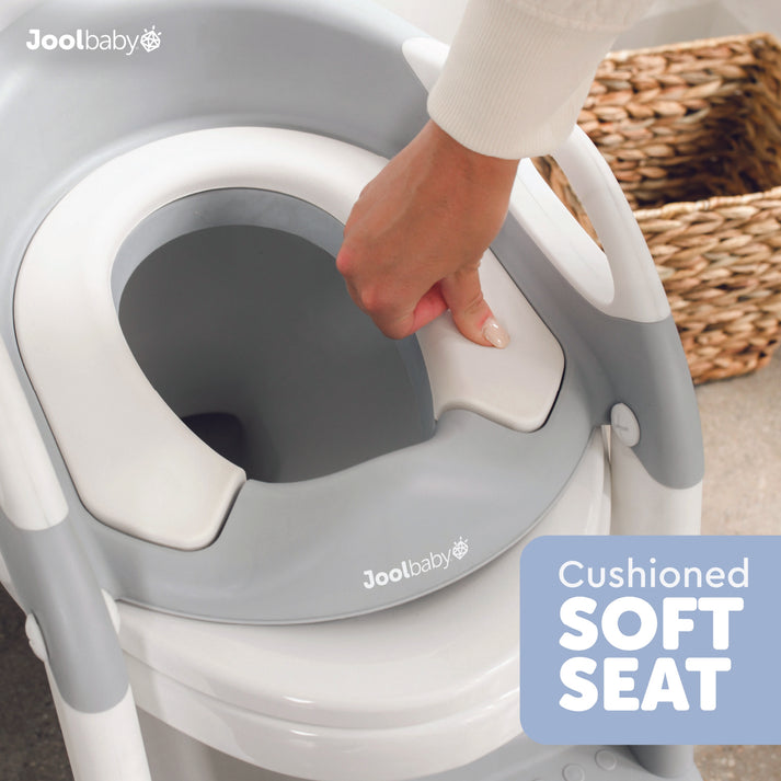 Jool Baby Potty Training Ladder - Adjustable Step Stool for Toddlers & Kids - Safe & Sturdy Toilet Seat Helper for Boys & Girls - Perfect for Bathroom Independence Training