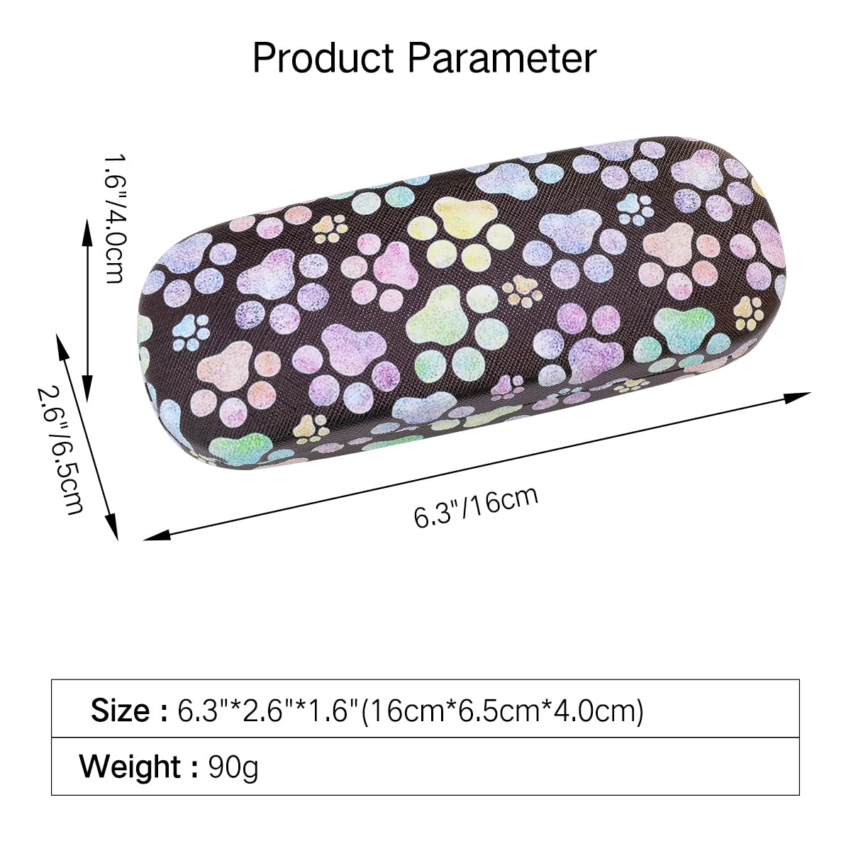 PERFECTSIGHT Hard Shell Eyeglasses Case - PU Leather Protective Glasses Holder for Women, Men & Kids - Durable Travel Eyewear Storage for Glasses, Sunglasses & Reading Glasses - Perfect for Office, School & Travel Accessories