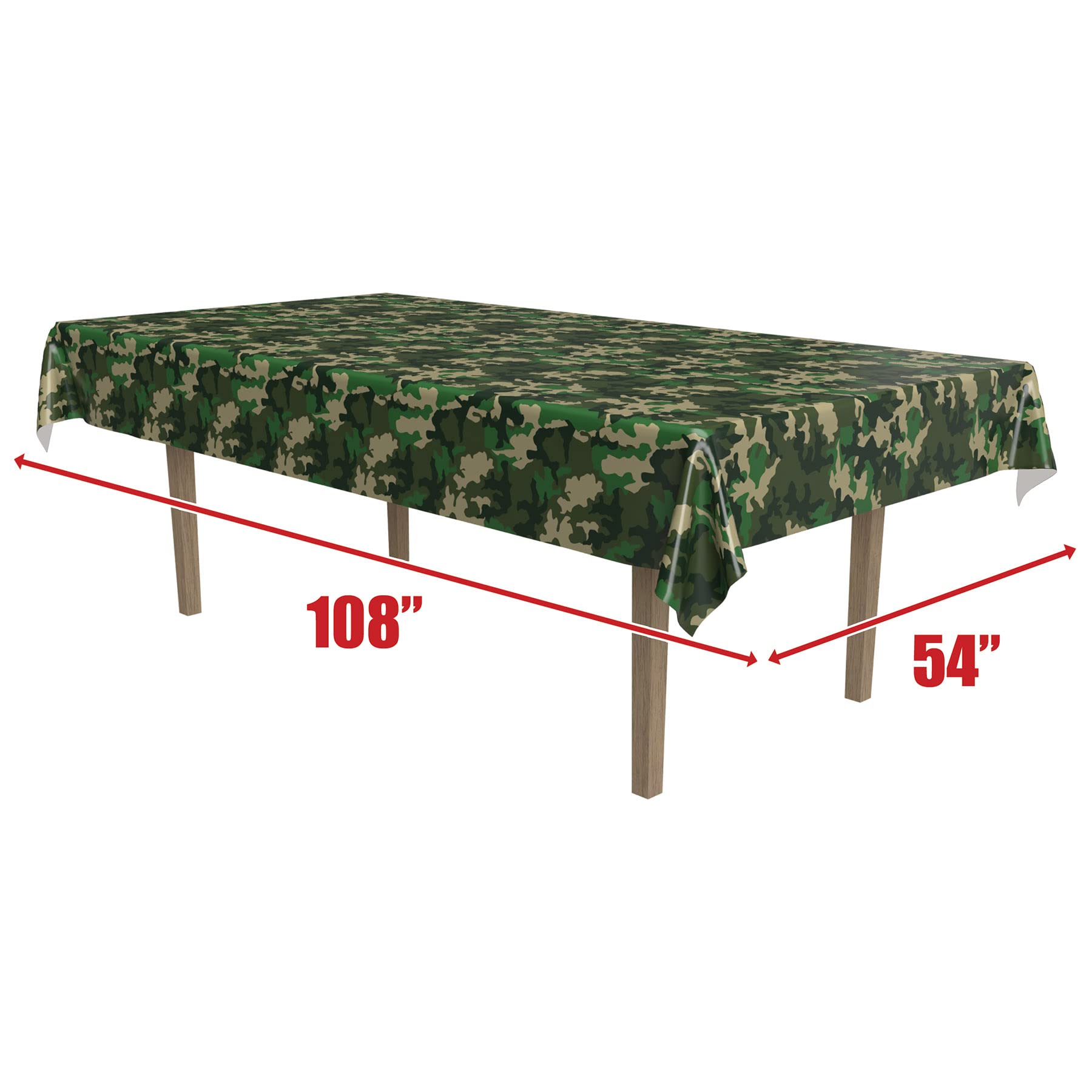Beistle Plastic Camo Table Cover 54