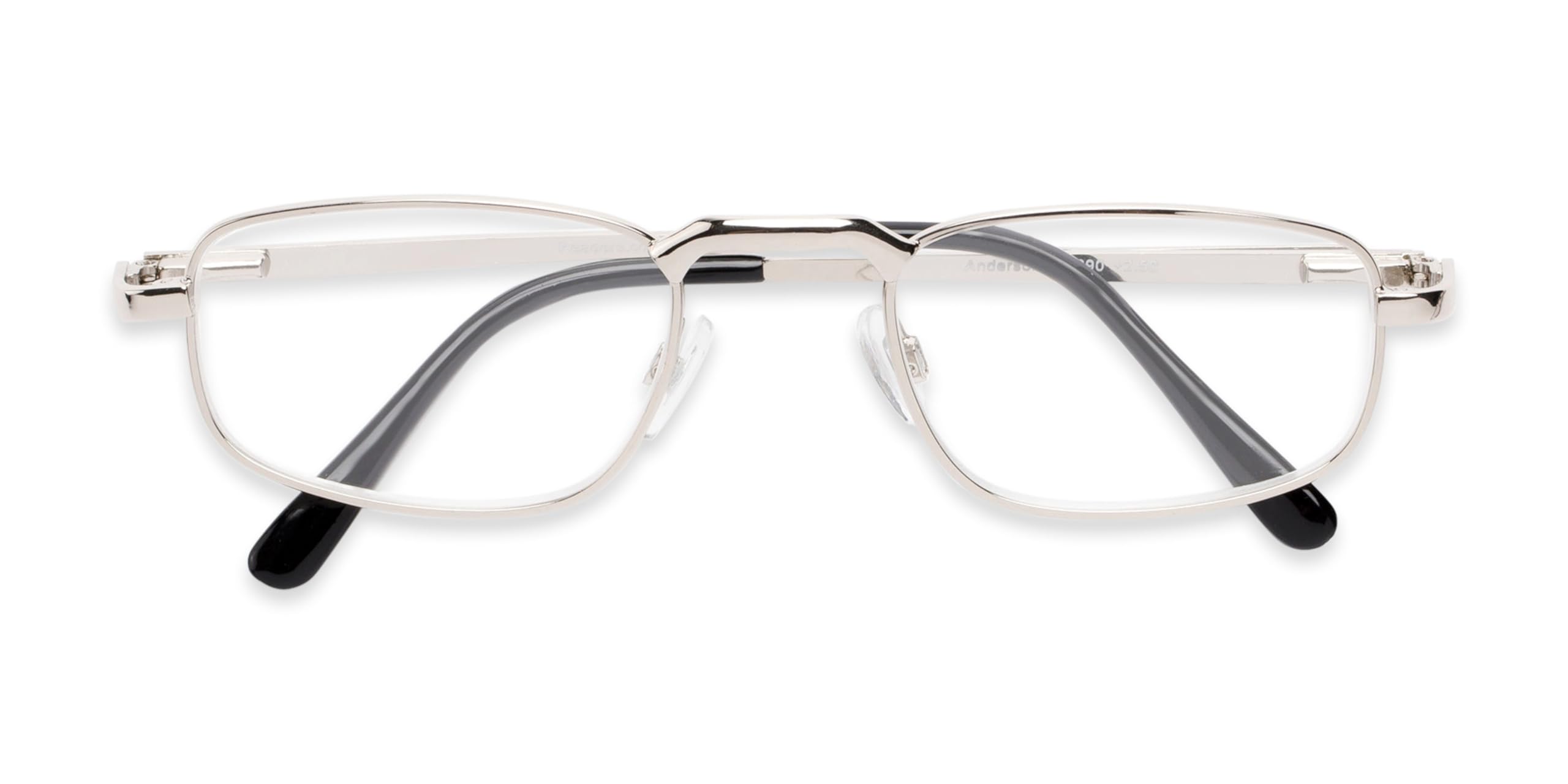 Readers.com Reading Glasses - Anderson Metal Rectangle Style for Men & Women | Computer, Office & Book Reading Eyewear
