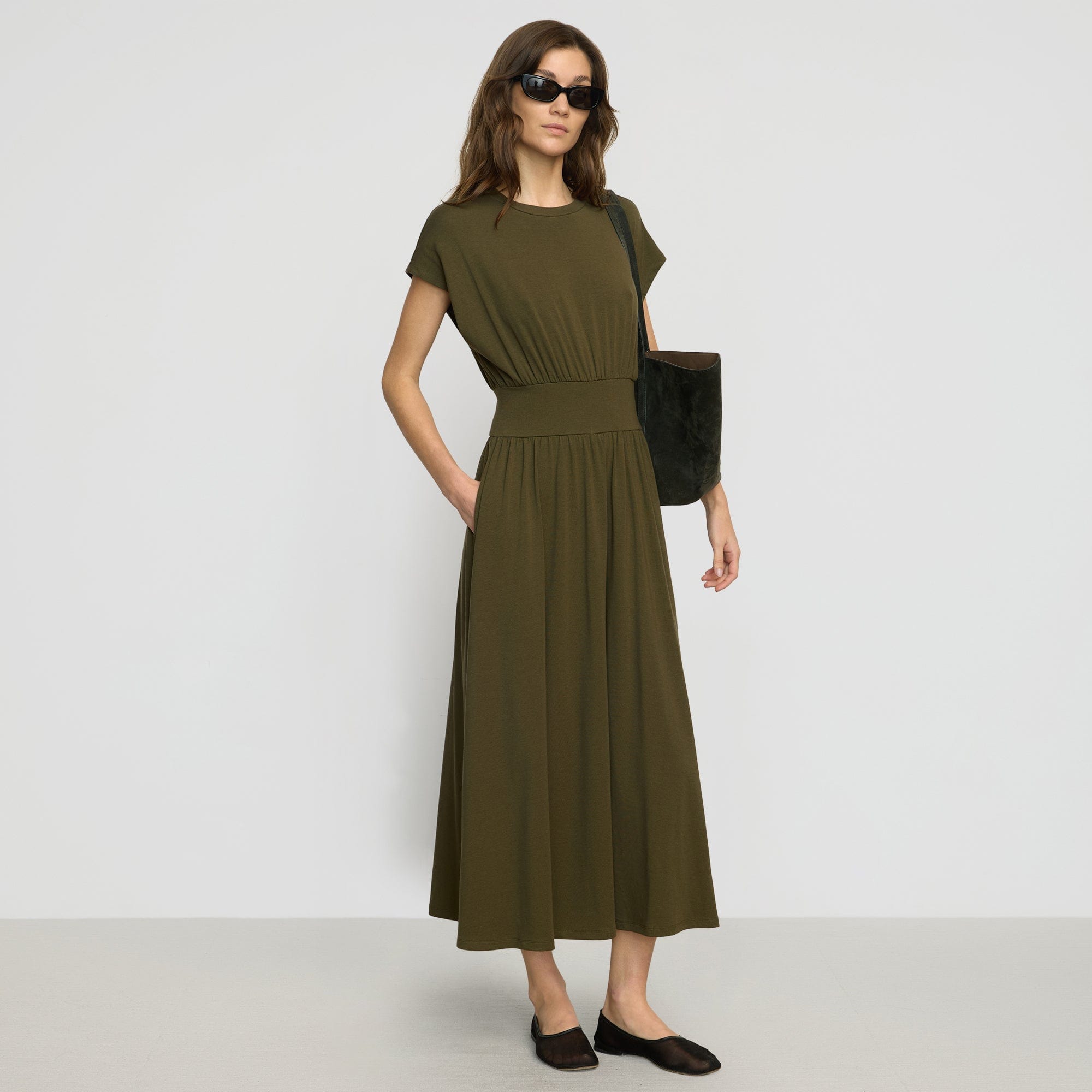 Prima Jersey Midi Dress - Flowy Casual Summer Dress for Women | Perfect for Beach, Brunch & Date Nights