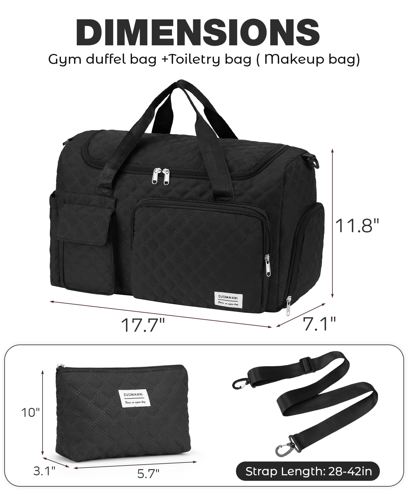 **Women's Small Gym Bag with Shoe Compartment - Lightweight Travel Duffle Bag, Weekender Overnight Bag & Toiletry Organizer - Perfect for Workouts, Travel, Hospital Labor & Delivery**