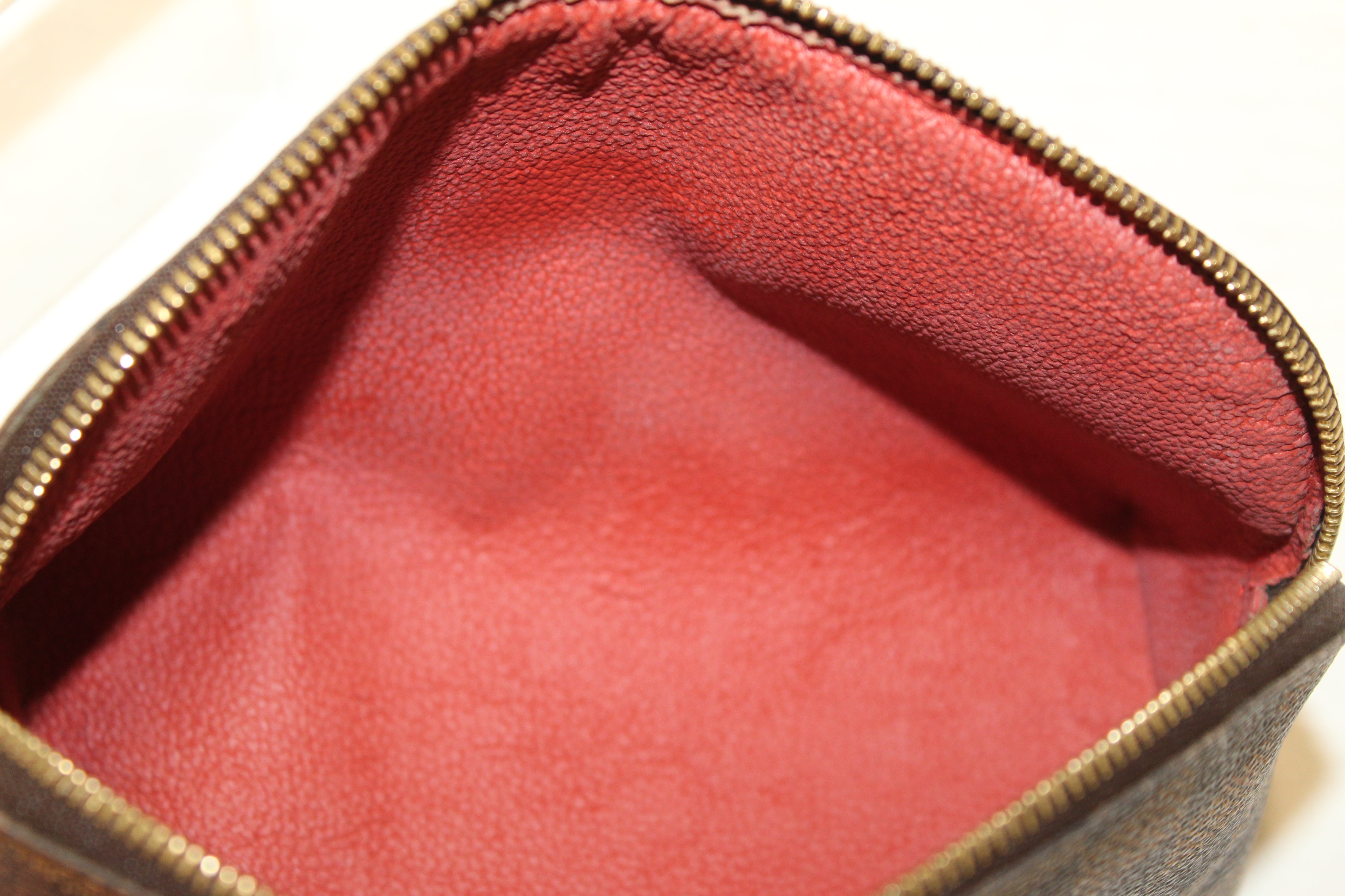 Authentic Louis Vuitton Damier Ebene Cosmetic Pouch PM - Luxury Makeup Bag for Women, Travel Organizer, Designer Cosmetic Case (Perfect for Travel, Gifts & Everyday Use)
