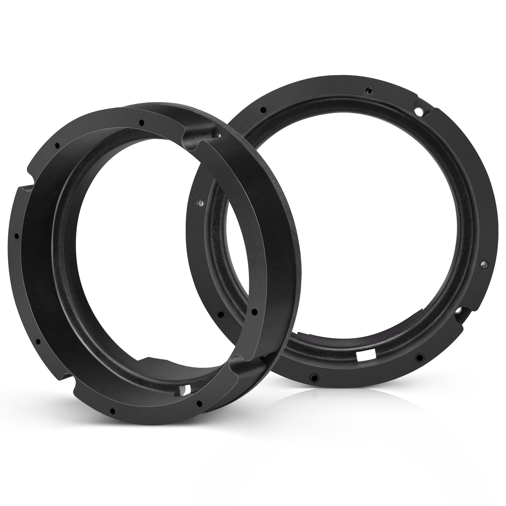 NuIth 6.5 Inch Speaker Adapter Plates - Compatible with VW (1999-2019), Porsche (2000-2006), Skoda (2005-2013), Seat (1999-2005) - Front Door Speaker Mounting Bracket Rings for Aftermarket Car Audio Installation - Perfect for DIY Car Stereo Upgrades