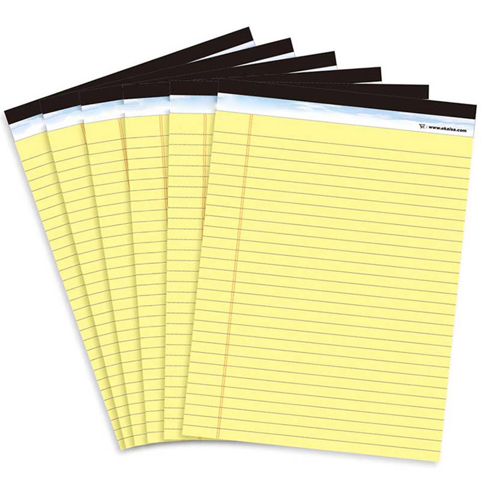 YOGOTEU Ruled Notepads - 80 Sheets Lined Writing Tablets for Teachers & Students, Home Office Legal Pads, Lined Notebook for Journaling, Note Taking - Perfect for School, Work & Daily Planning